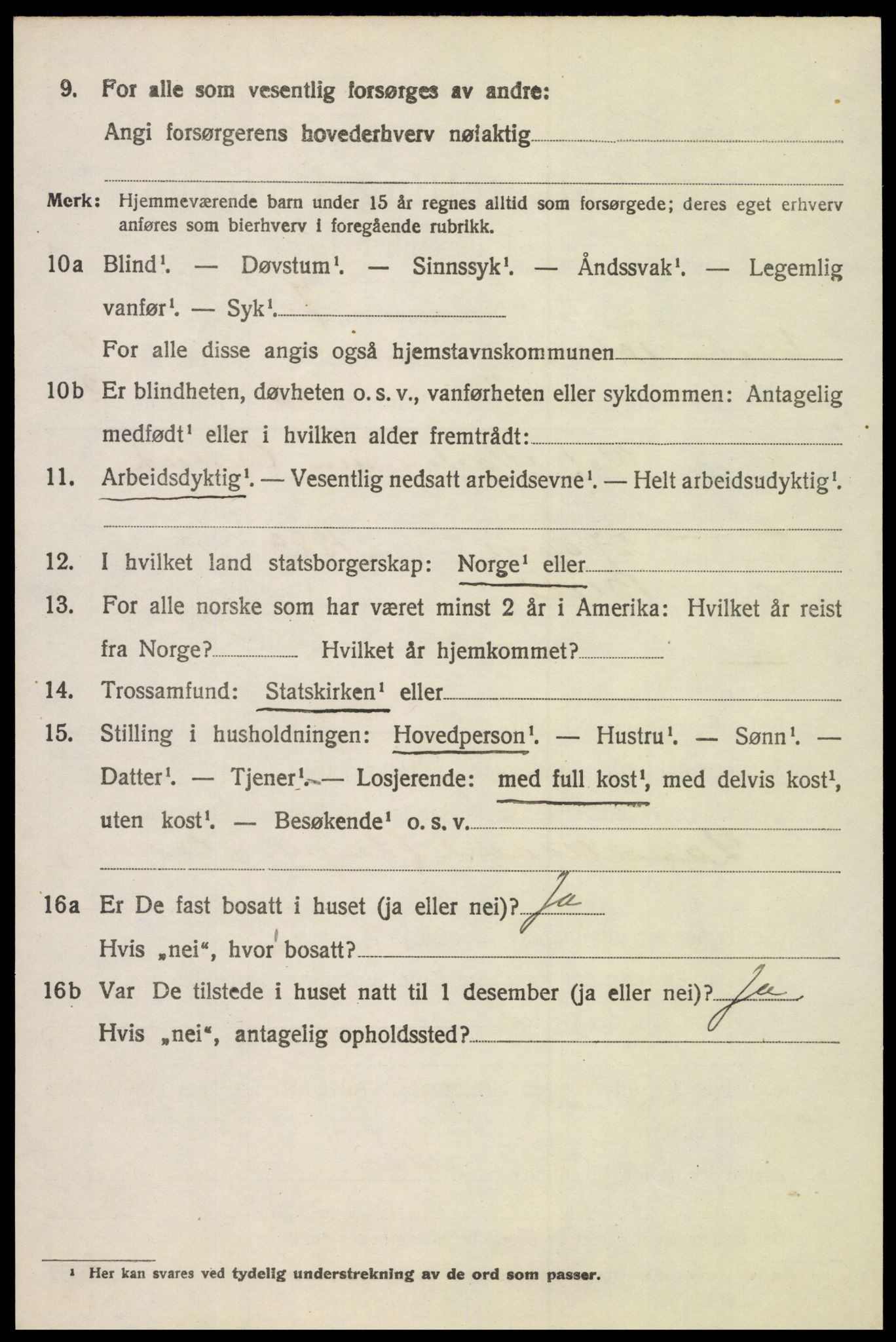 SAH, 1920 census for Vestre Toten, 1920, p. 5881