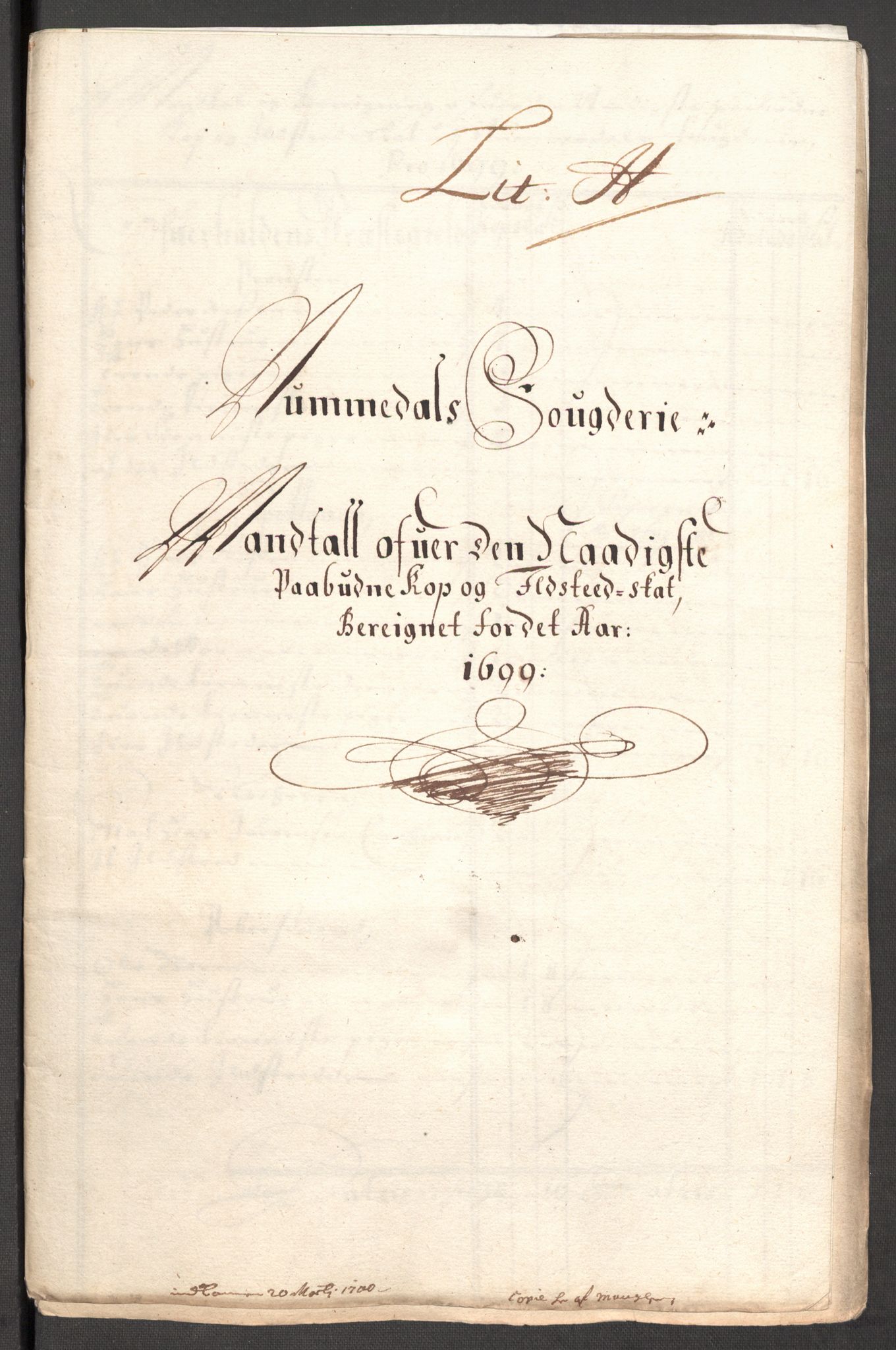 Rentekammeret inntil 1814, Reviderte regnskaper, Fogderegnskap, AV/RA-EA-4092/R64/L4426: Fogderegnskap Namdal, 1699-1700, p. 119