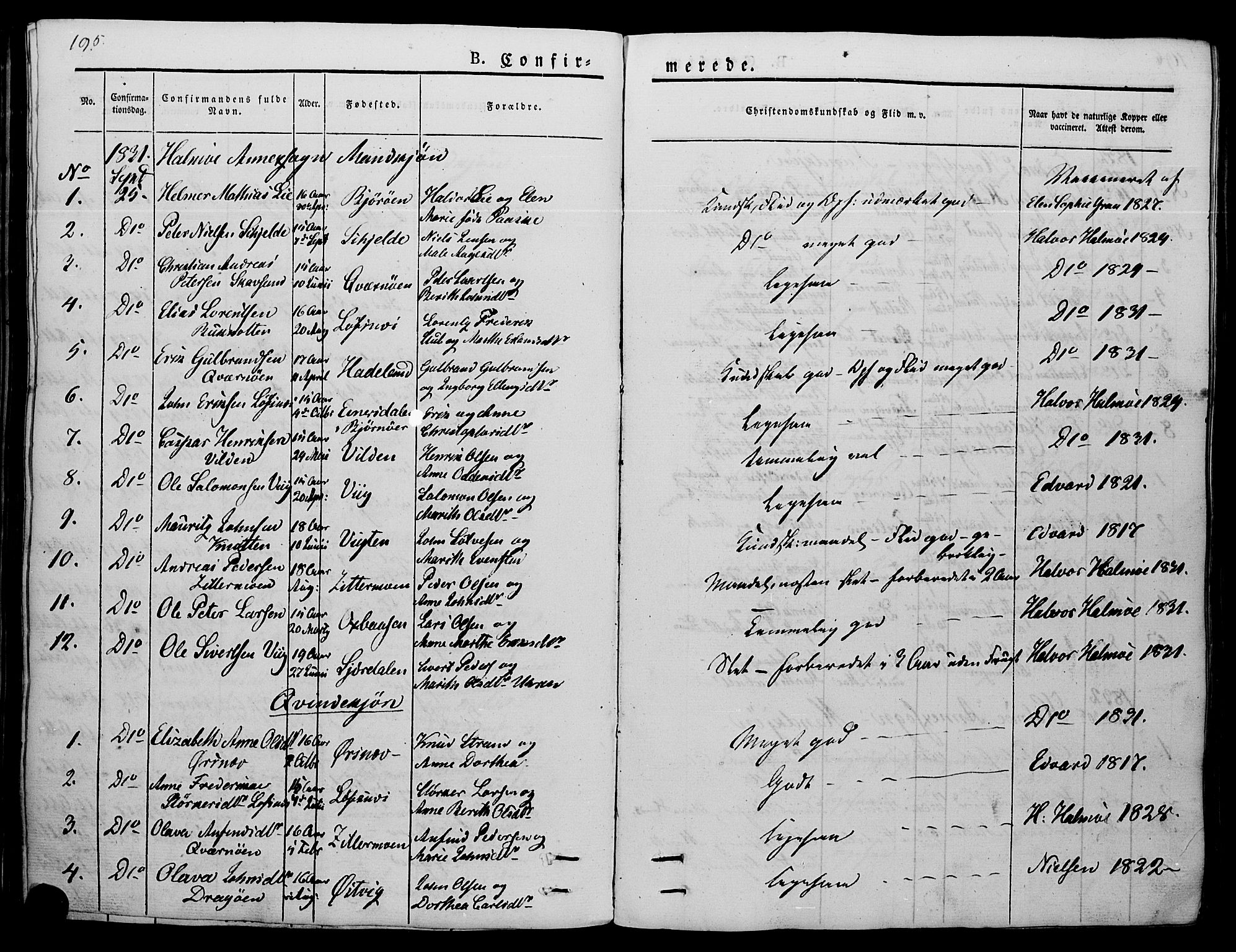 Ministerialprotokoller, klokkerbøker og fødselsregistre - Nord-Trøndelag, SAT/A-1458/773/L0614: Parish register (official) no. 773A05, 1831-1856, p. 195