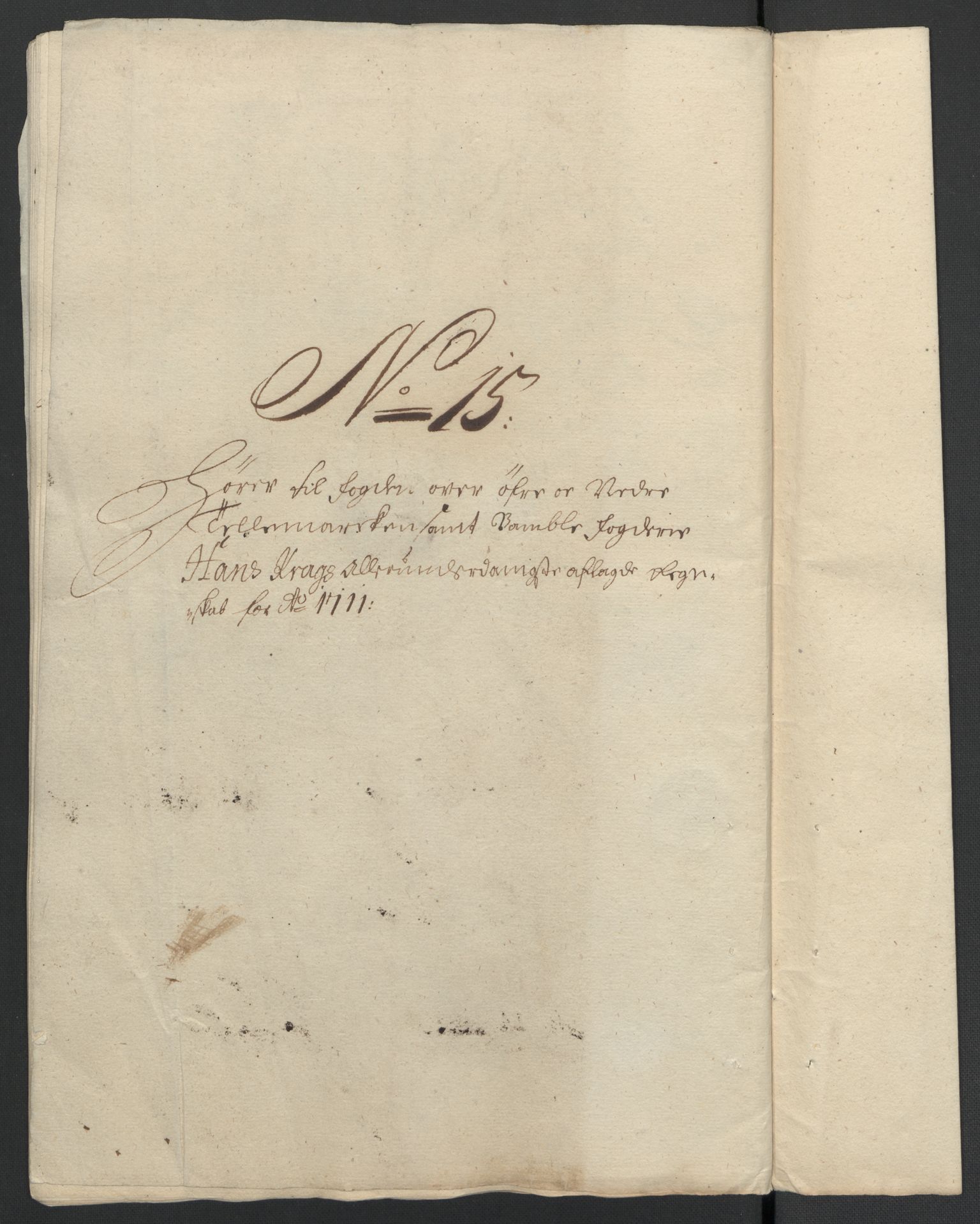 Rentekammeret inntil 1814, Reviderte regnskaper, Fogderegnskap, AV/RA-EA-4092/R36/L2120: Fogderegnskap Øvre og Nedre Telemark og Bamble, 1711, p. 165