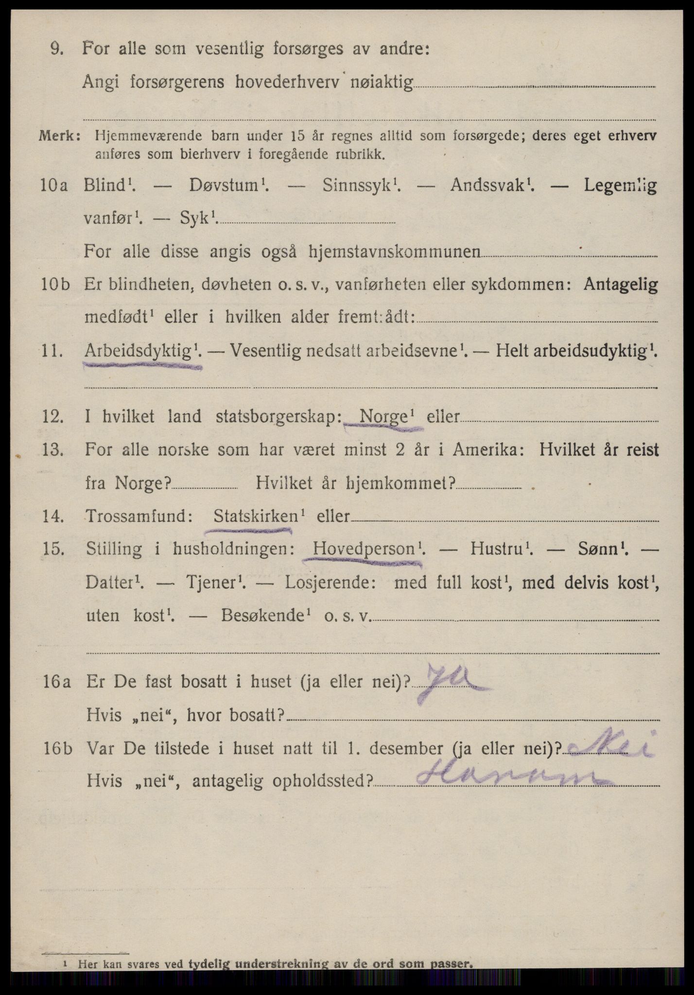 SAT, 1920 census for Borgund, 1920, p. 18627