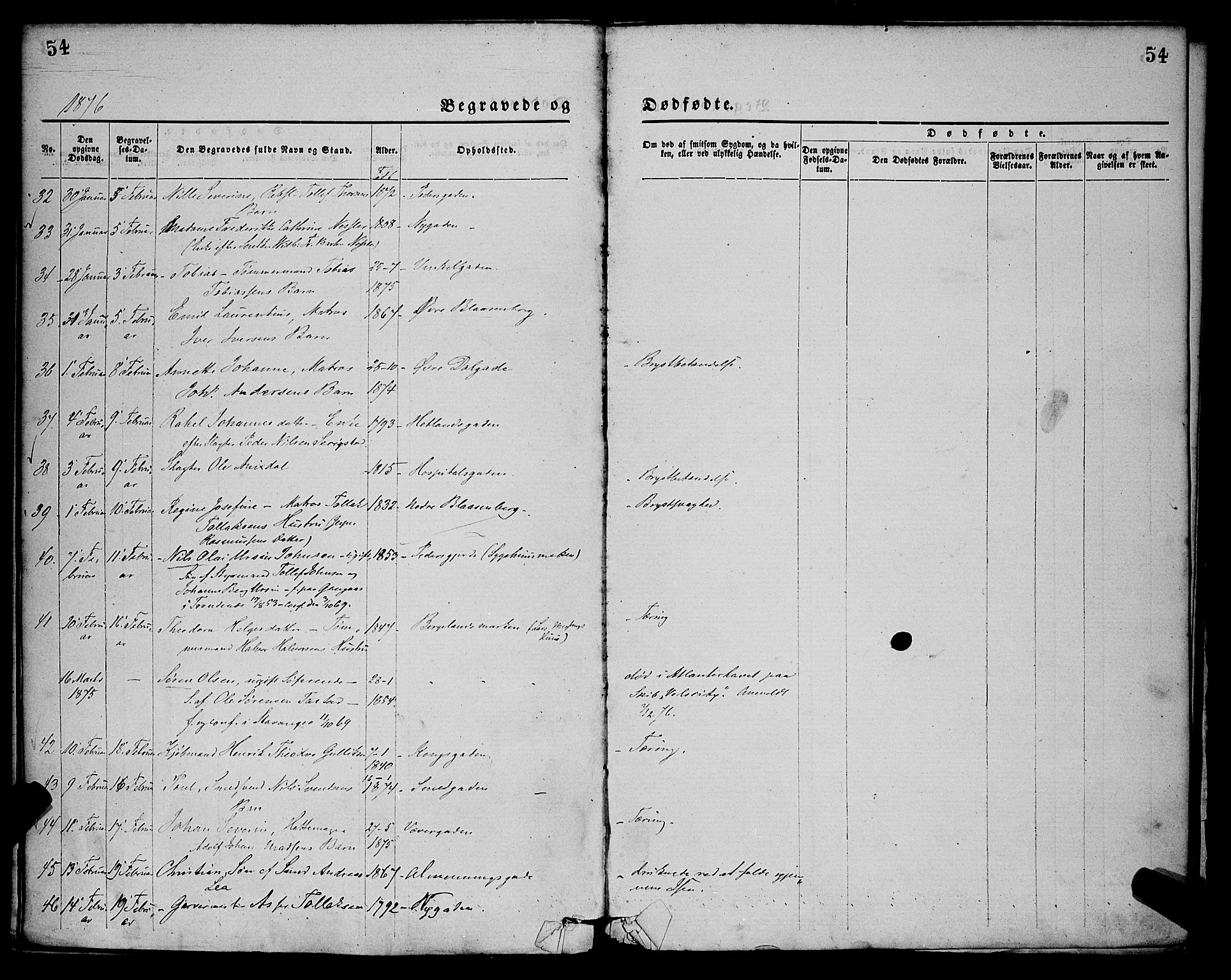 St. Petri sokneprestkontor, SAST/A-101813/001/30/30BA/L0012: Parish register (official) no. A 12, 1873-1878, p. 54