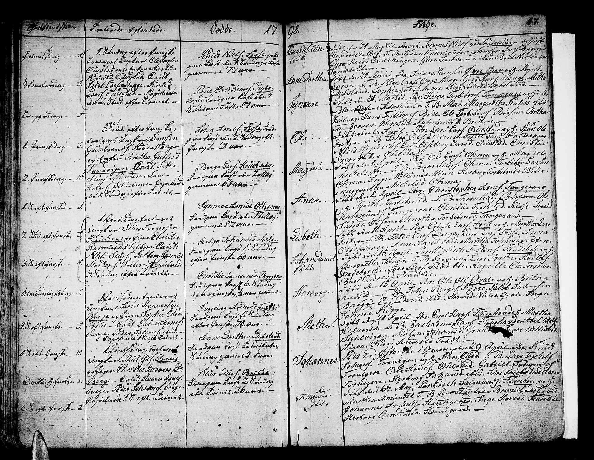 Strandebarm sokneprestembete, AV/SAB-A-78401/H/Haa: Parish register (official) no. A 4, 1788-1817, p. 47