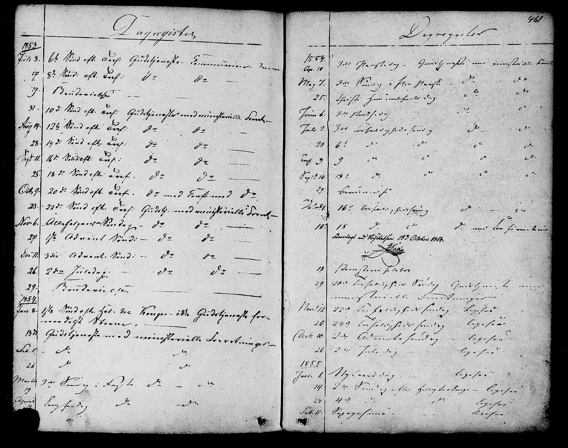 Herad sokneprestkontor, SAK/1111-0018/F/Fa/Fab/L0004: Parish register (official) no. A 4, 1853-1885, p. 461