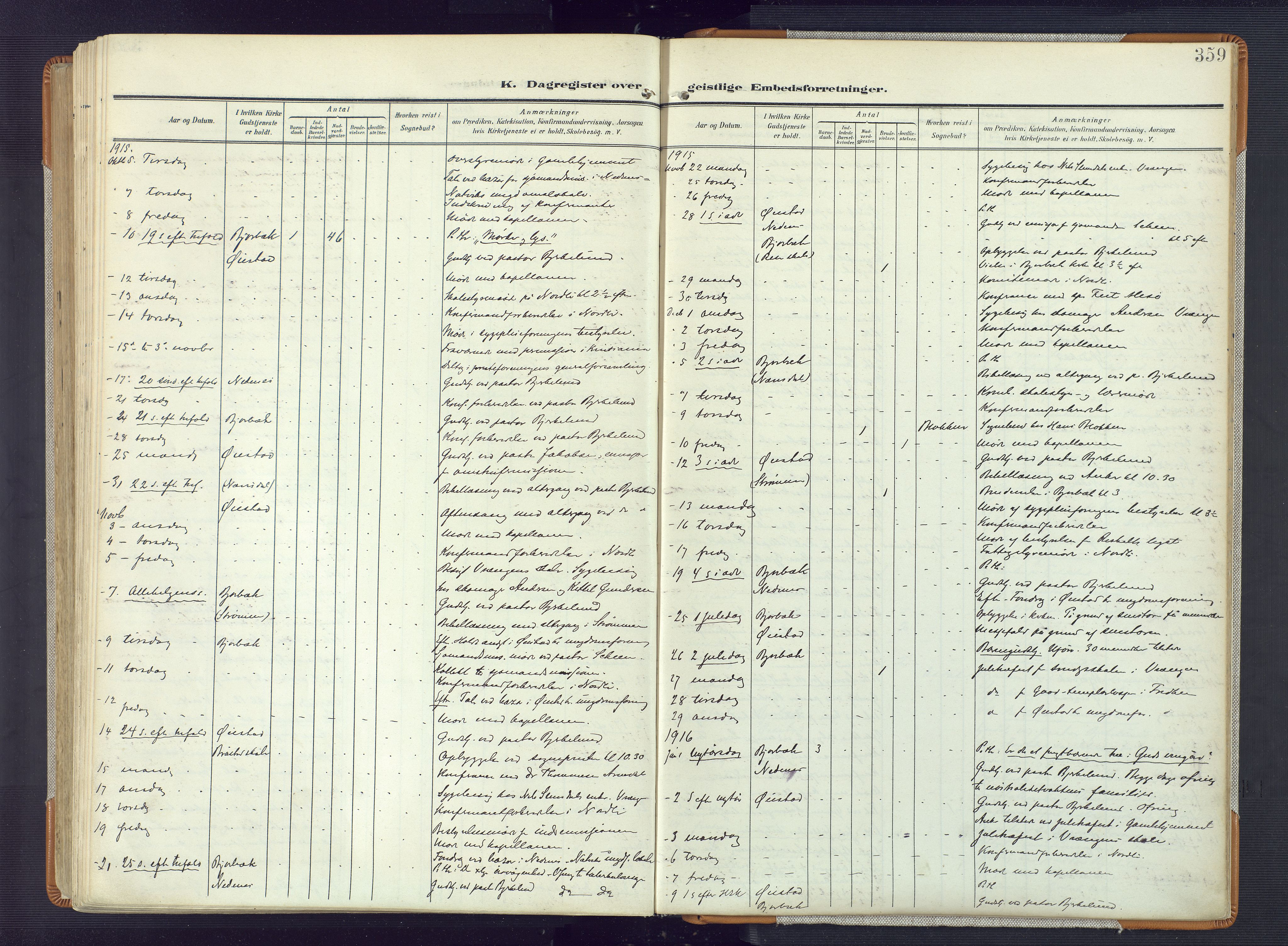 Øyestad sokneprestkontor, AV/SAK-1111-0049/F/Fa/L0019: Parish register (official) no. A 19, 1908-1922, p. 359