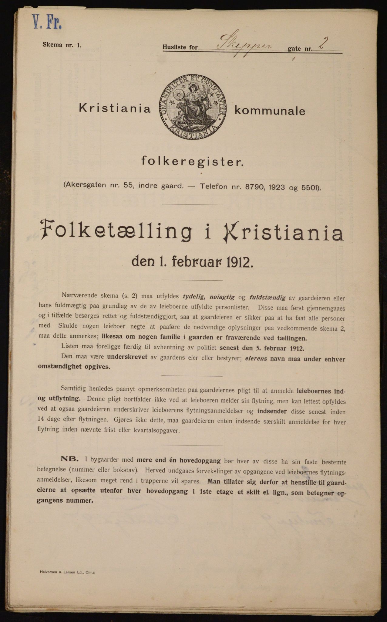 OBA, Municipal Census 1912 for Kristiania, 1912, p. 95718