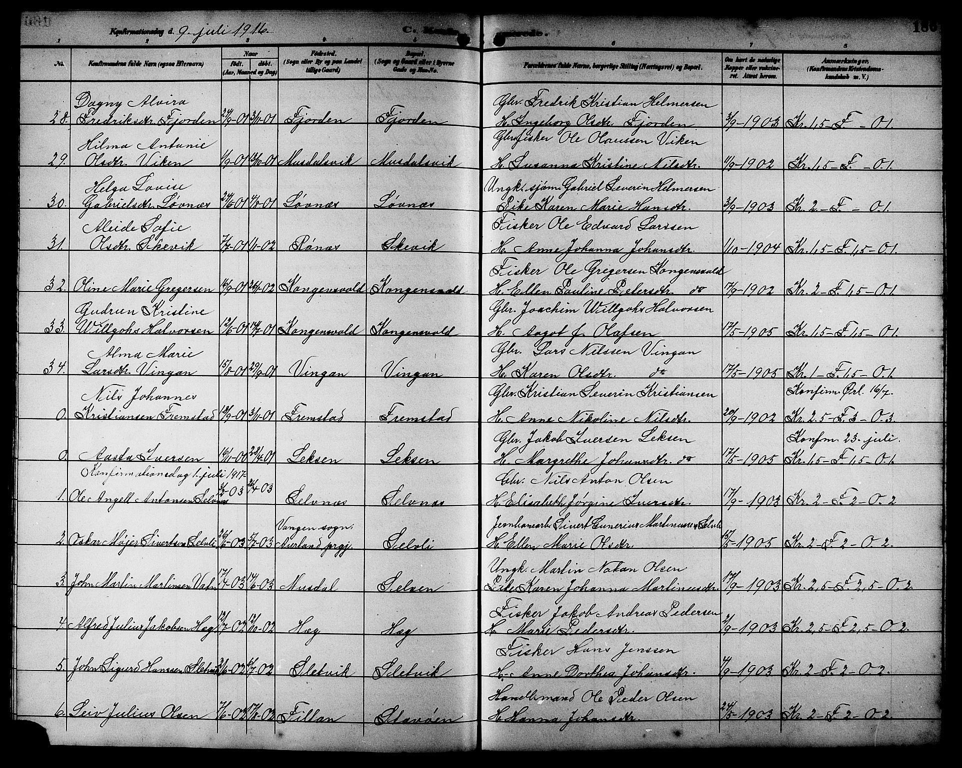 Ministerialprotokoller, klokkerbøker og fødselsregistre - Sør-Trøndelag, SAT/A-1456/662/L0757: Parish register (copy) no. 662C02, 1892-1918, p. 186