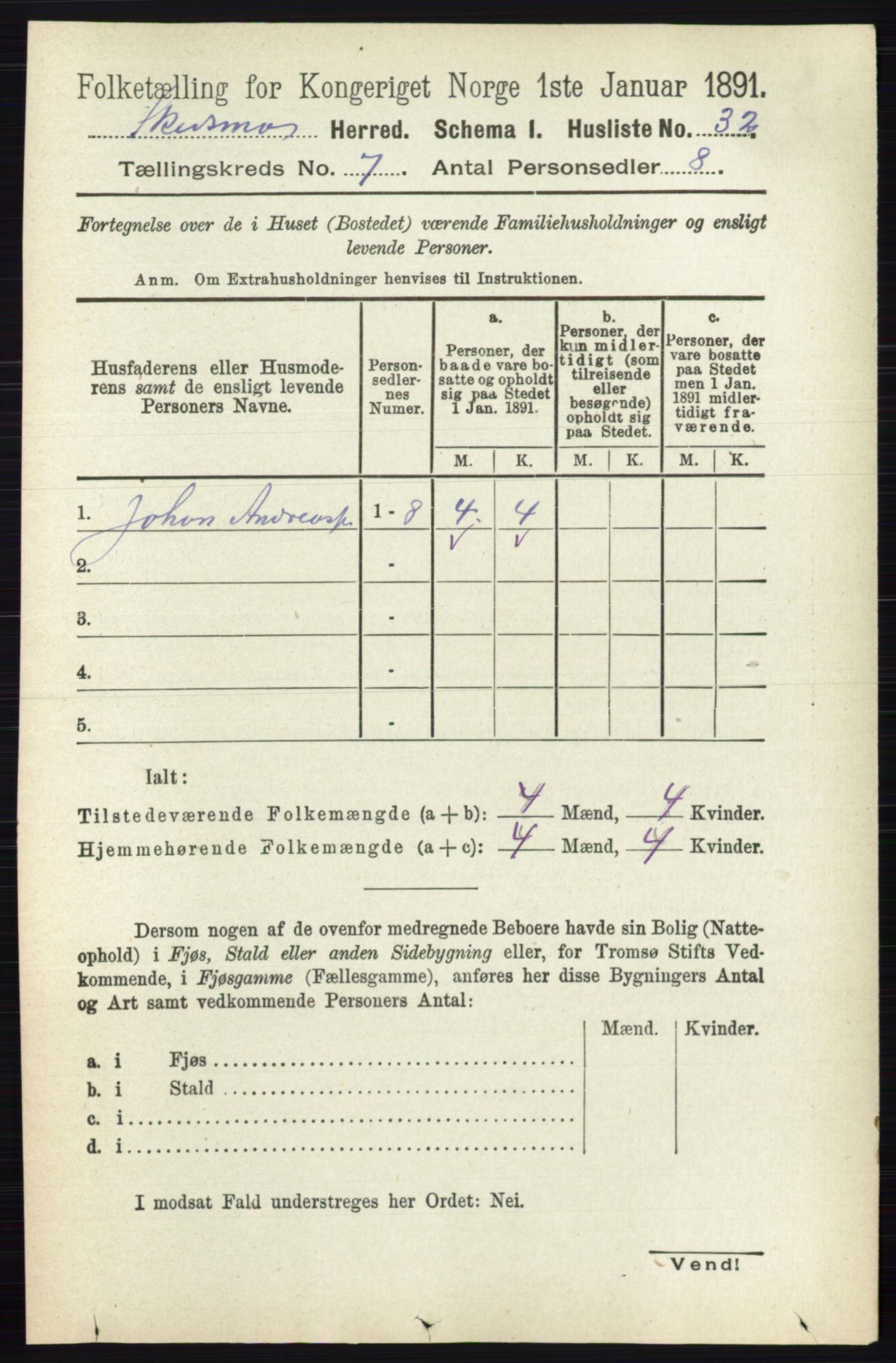 RA, 1891 census for 0231 Skedsmo, 1891, p. 3298