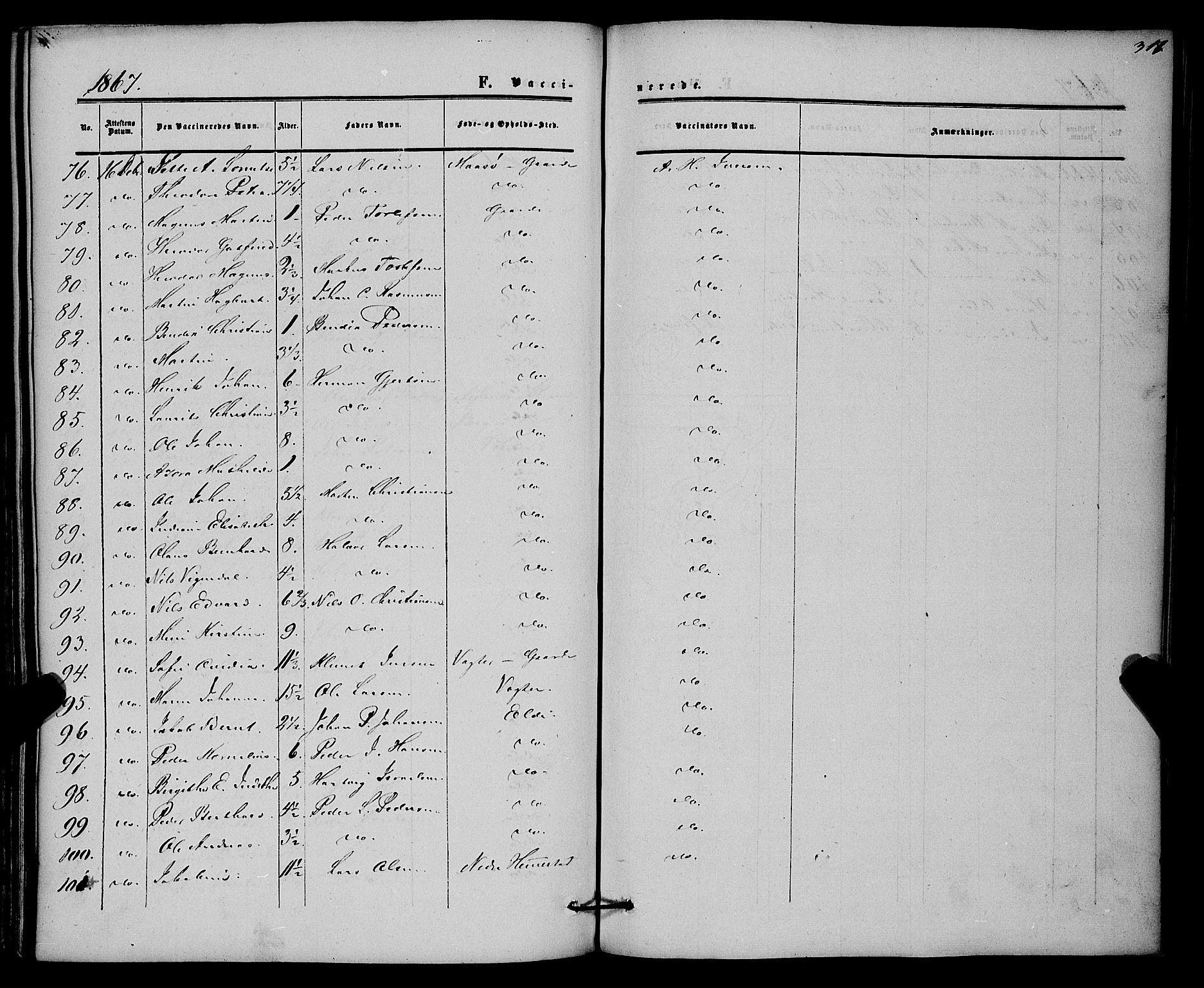 Kvæfjord sokneprestkontor, AV/SATØ-S-1323/G/Ga/Gaa/L0004kirke: Parish register (official) no. 4, 1857-1877, p. 317
