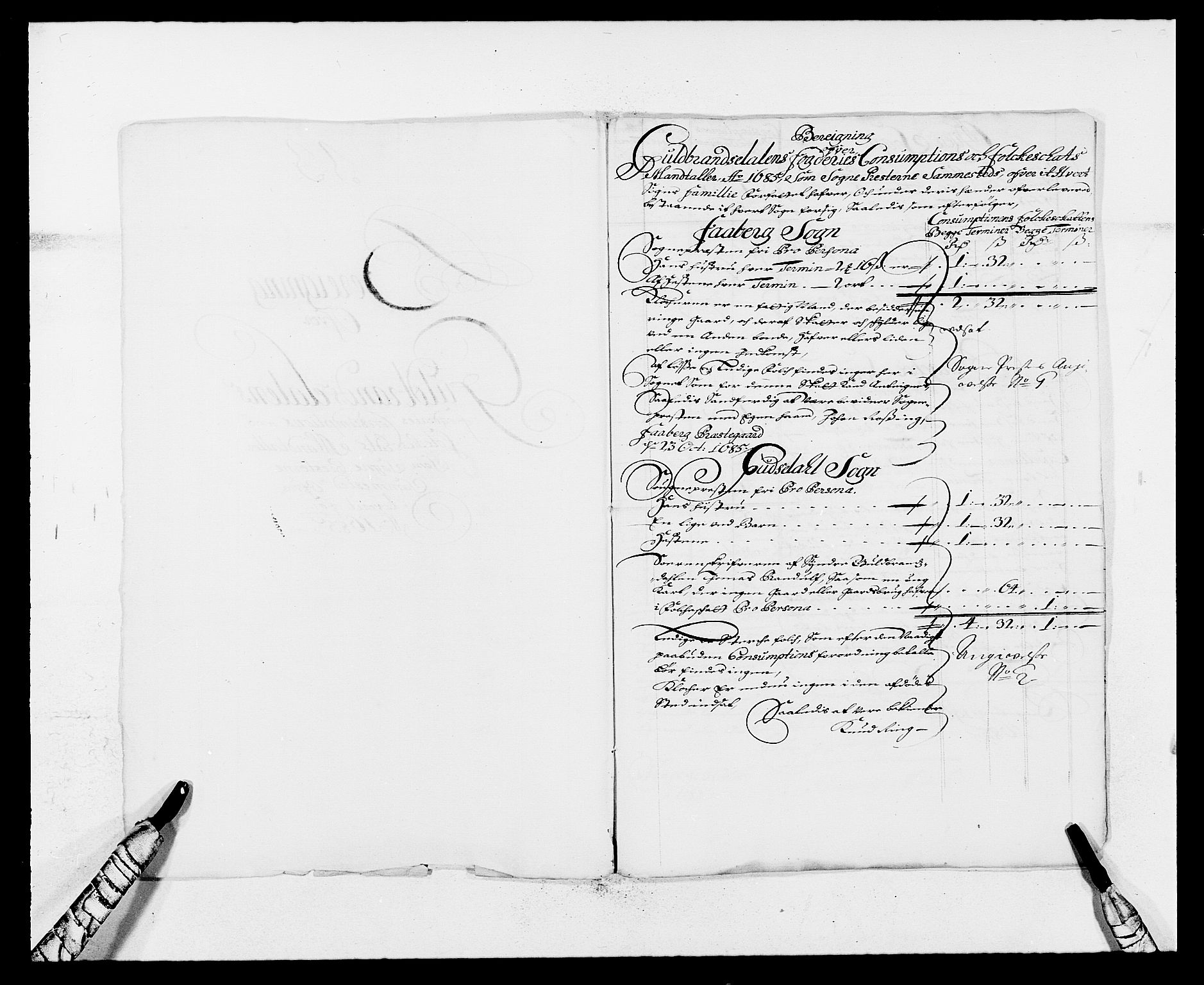 Rentekammeret inntil 1814, Reviderte regnskaper, Fogderegnskap, RA/EA-4092/R17/L1160: Fogderegnskap Gudbrandsdal, 1682-1689, p. 258