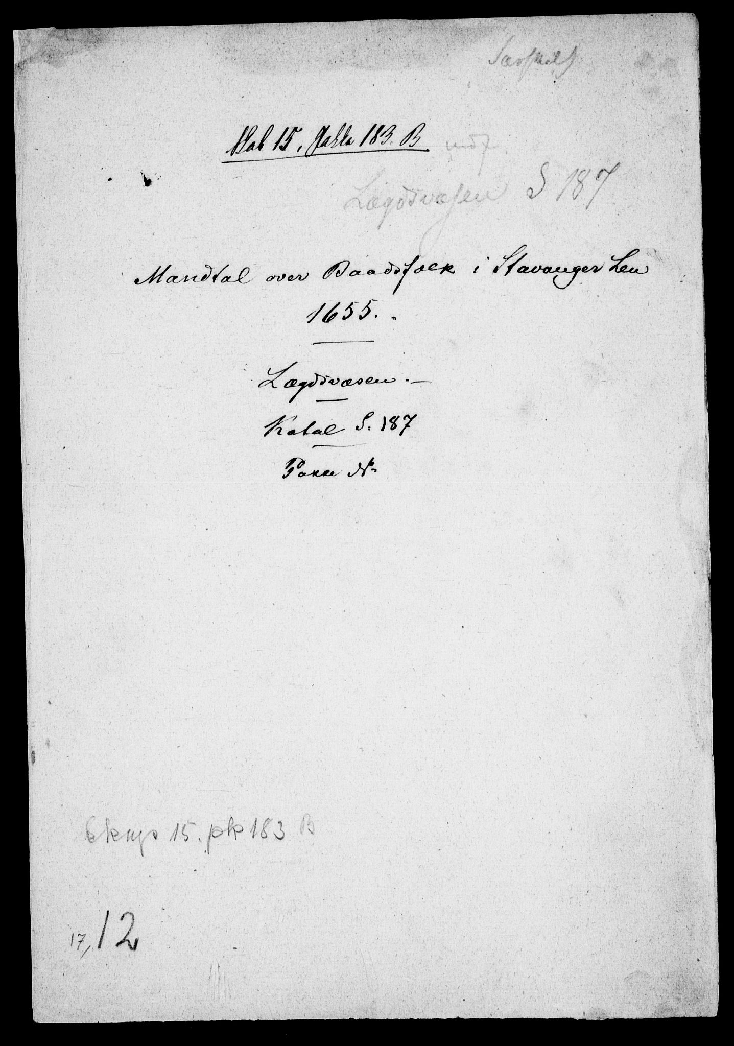 Danske Kanselli, Skapsaker, AV/RA-EA-4061/F/L0087: Skap 15, pakke 175B-244, litra D, 1618-1723, p. 82