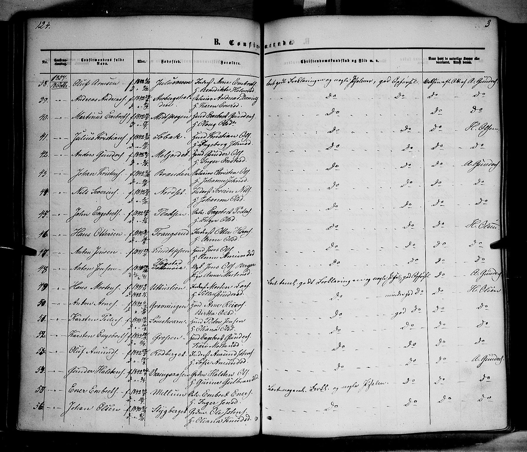 Elverum prestekontor, AV/SAH-PREST-044/H/Ha/Haa/L0010: Parish register (official) no. 10, 1857-1868, p. 124