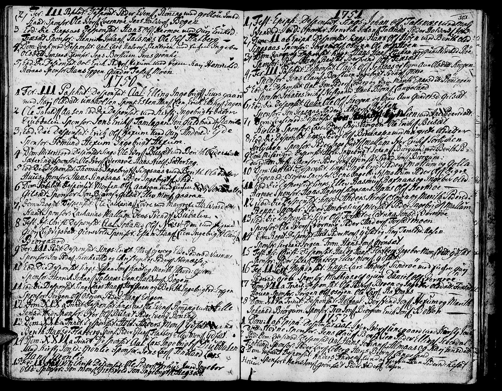 Ministerialprotokoller, klokkerbøker og fødselsregistre - Sør-Trøndelag, SAT/A-1456/685/L0952: Parish register (official) no. 685A01, 1745-1804, p. 101