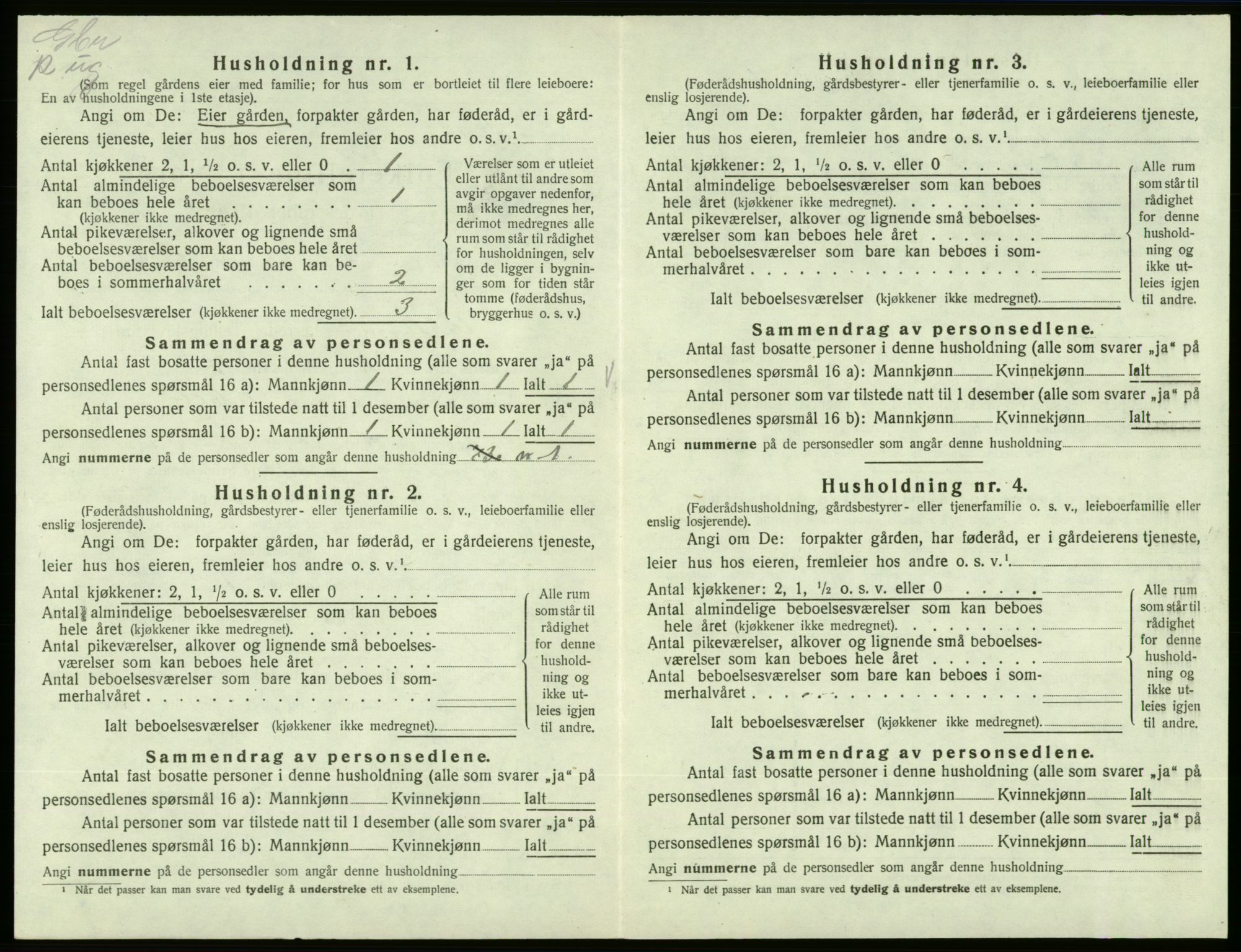 SAB, 1920 census for Vikebygd, 1920, p. 396