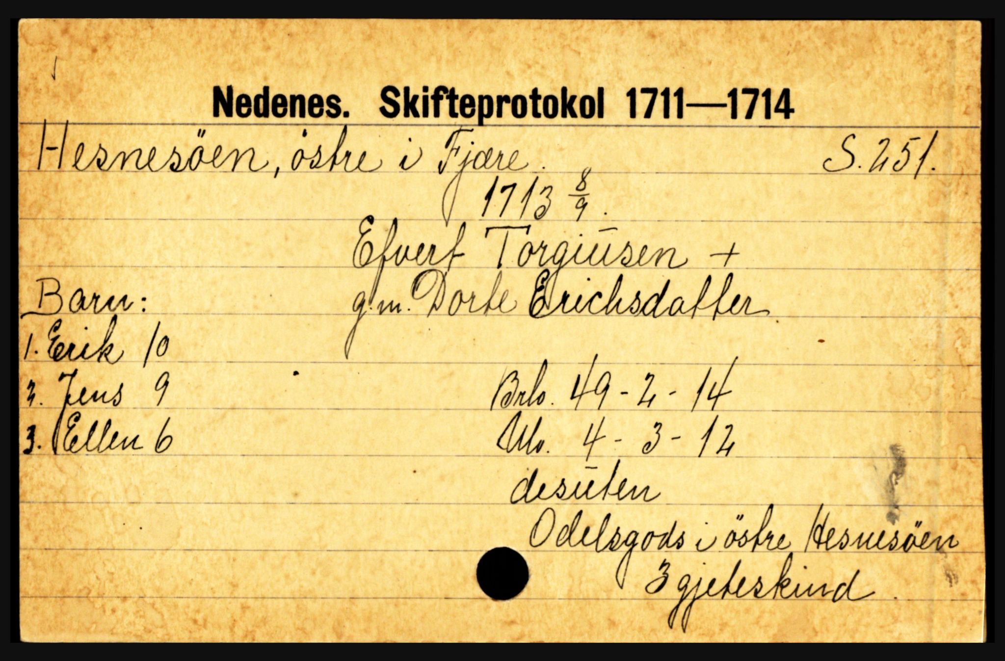 Nedenes sorenskriveri før 1824, AV/SAK-1221-0007/H, p. 11981