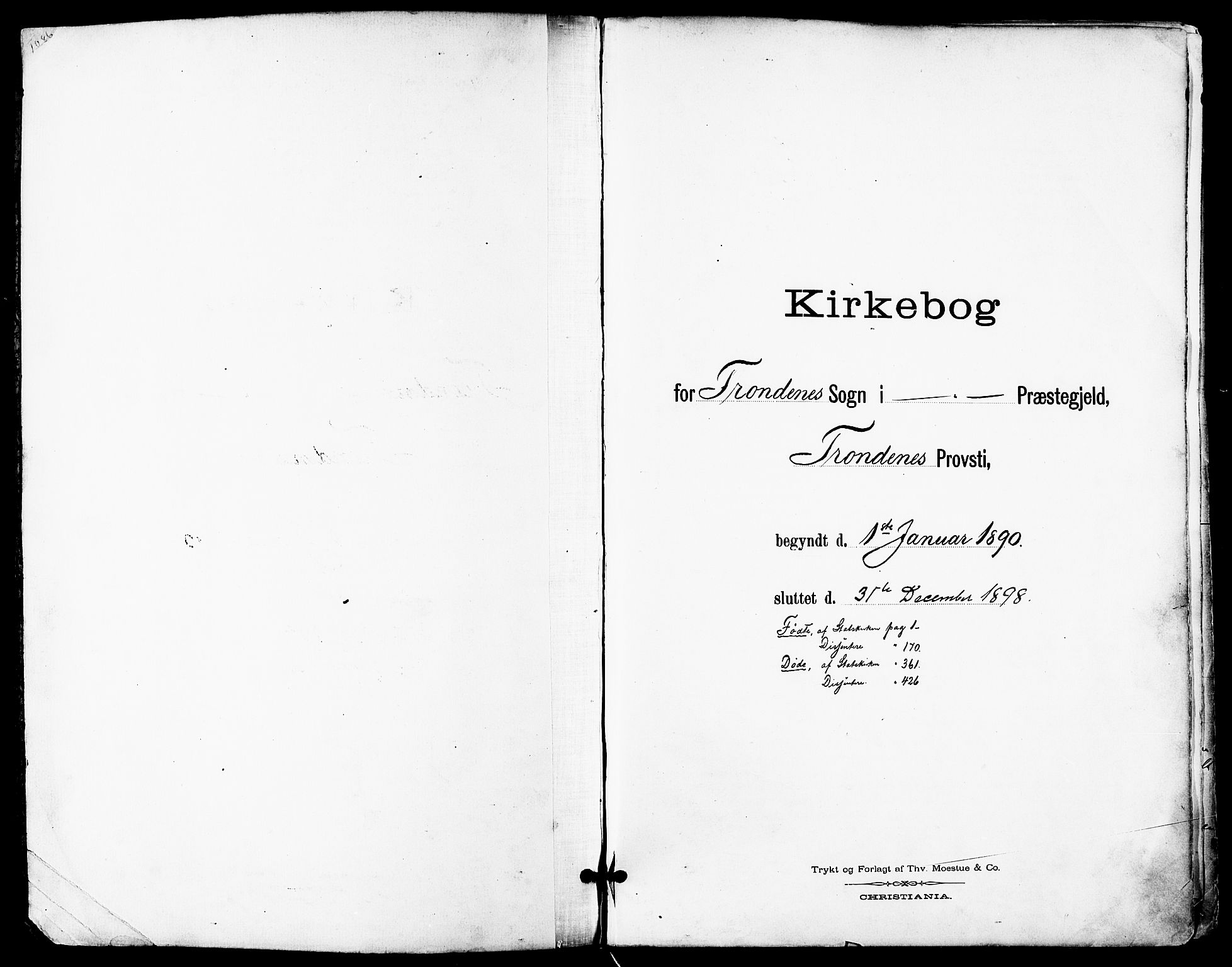 Trondenes sokneprestkontor, SATØ/S-1319/H/Ha/L0016kirke: Parish register (official) no. 16, 1890-1898