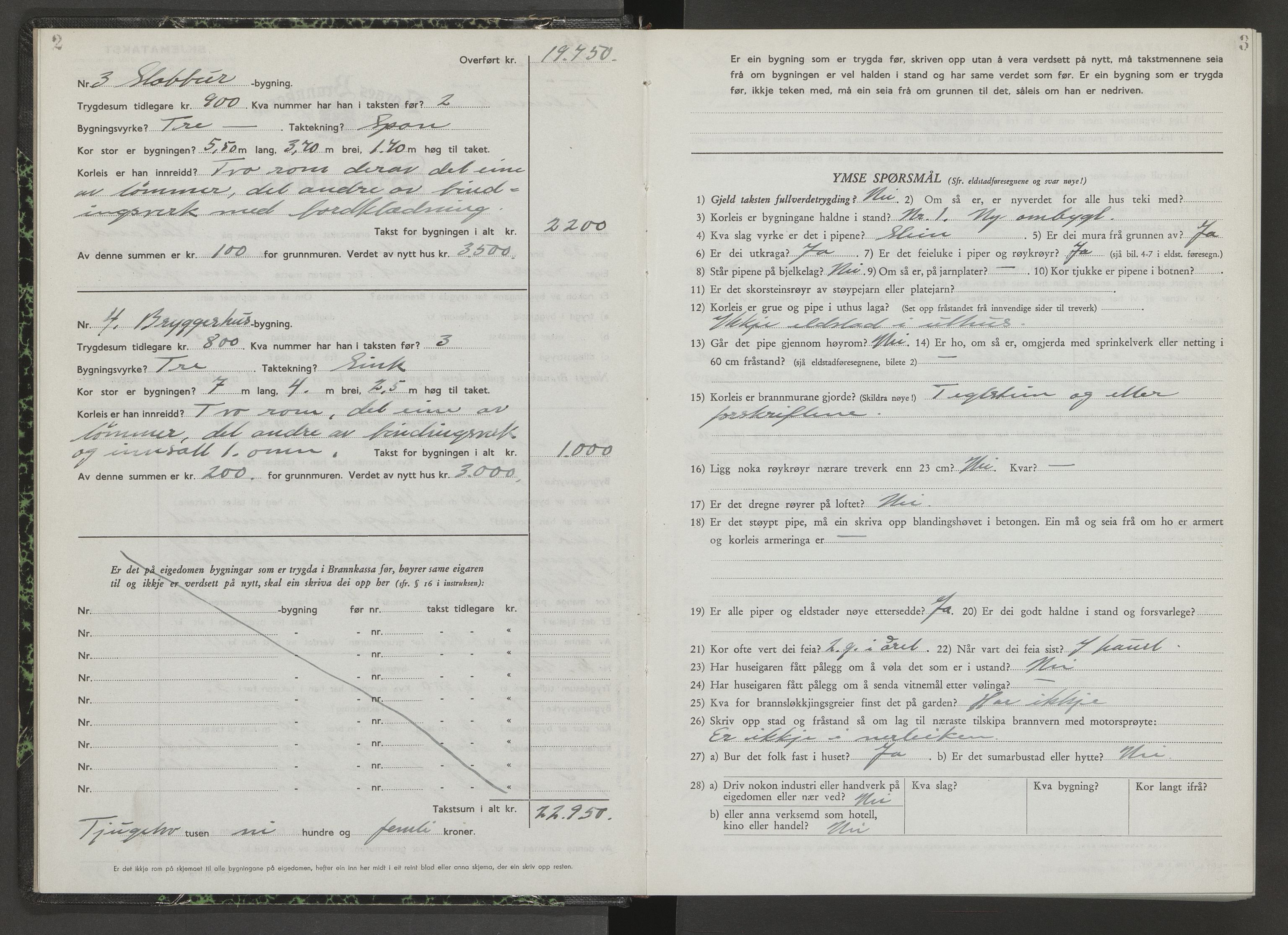 Kviteseid lensmannskontor, AV/SAKO-A-562/Y/Yd/Ydb/L0007: Skjematakstprotokoll, 1949-1954