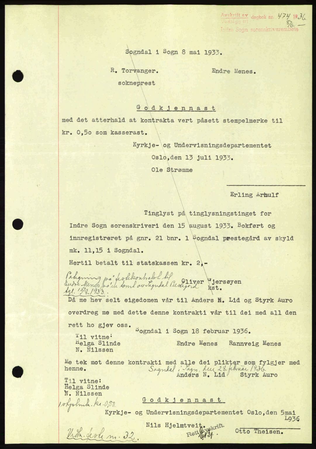Indre Sogn tingrett, SAB/A-3301/1/G/Gb/Gba/L0030: Mortgage book no. 30, 1935-1937, Deed date: 08.06.1936