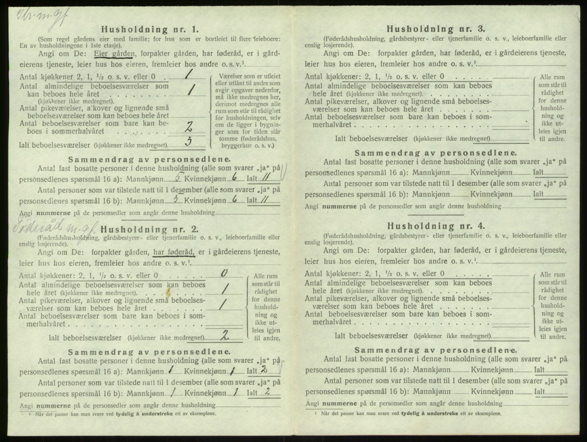 SAB, 1920 census for Bruvik, 1920, p. 947