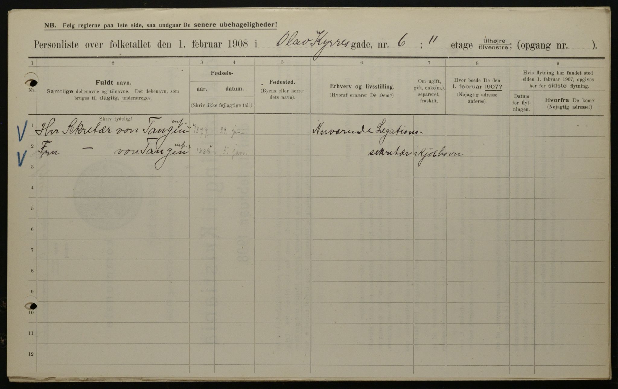 OBA, Municipal Census 1908 for Kristiania, 1908, p. 67597