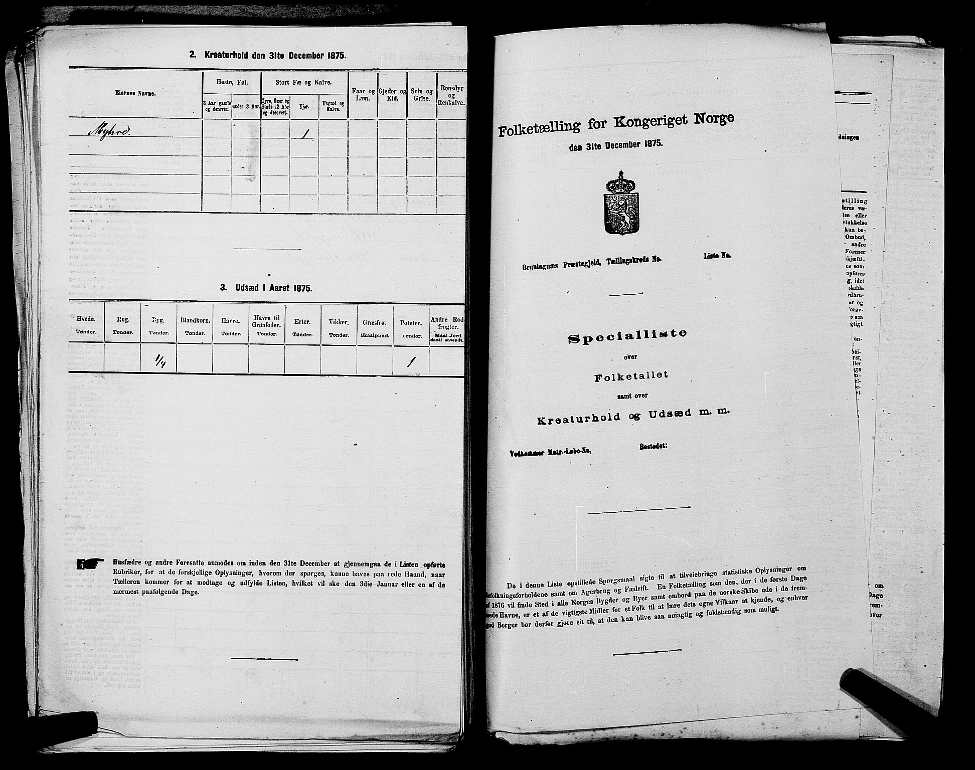 SAKO, 1875 census for 0820P Lunde, 1875, p. 811