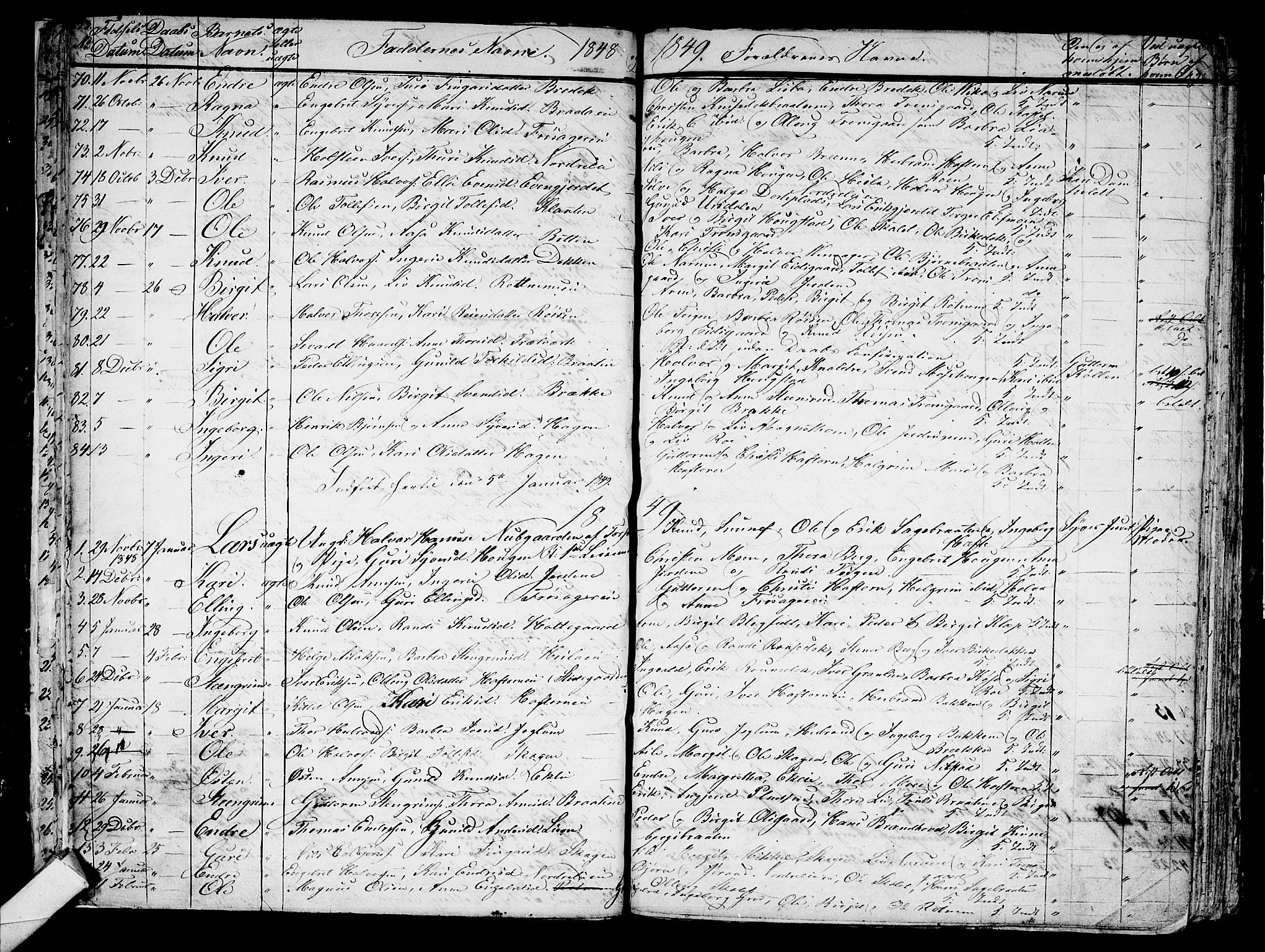 Gol kirkebøker, SAKO/A-226/G/Ga/L0001: Parish register (copy) no. I 1, 1841-1860, p. 43-44