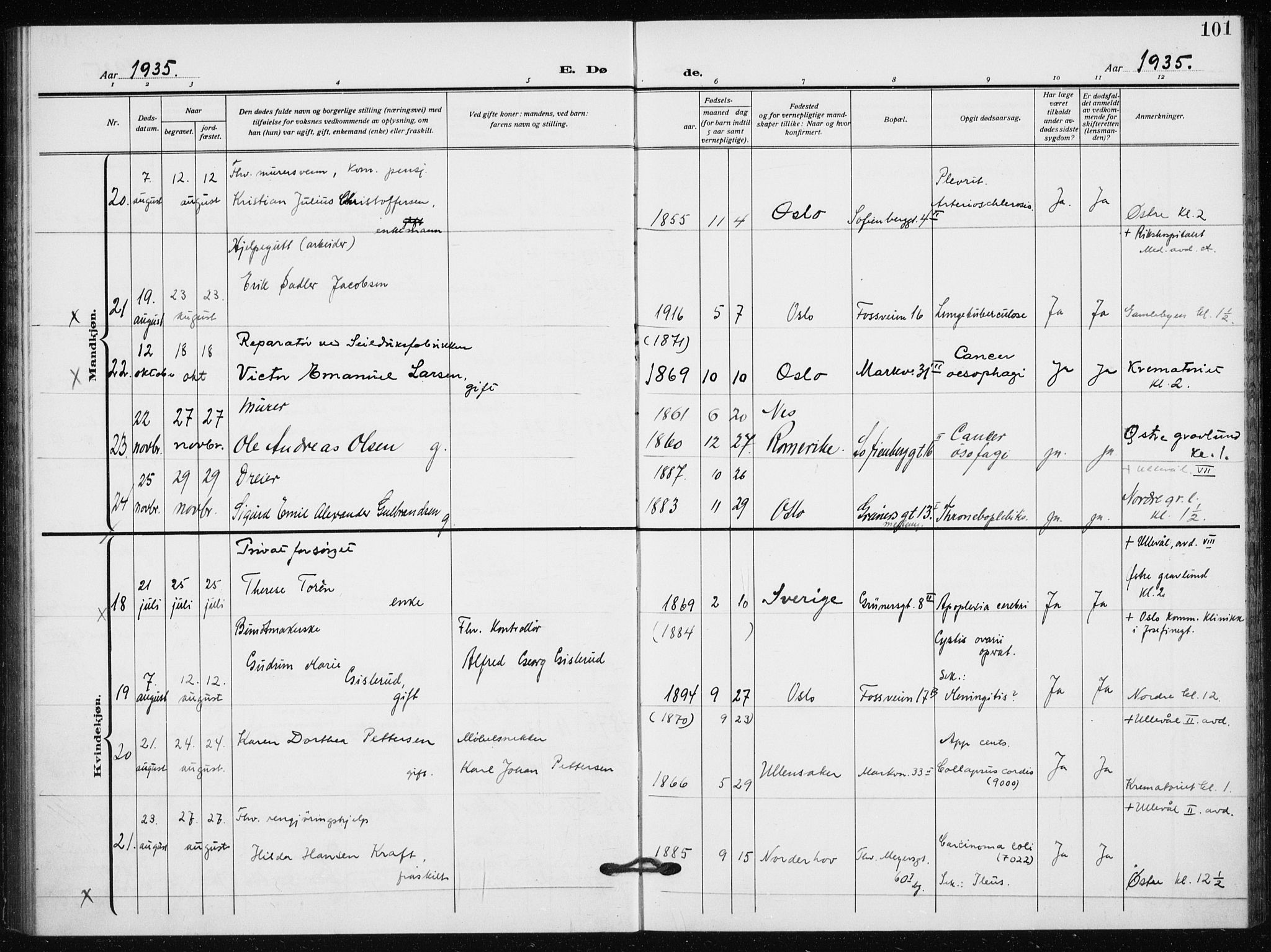 Hauge prestekontor Kirkebøker, AV/SAO-A-10849/F/Fa/L0005: Parish register (official) no. 5, 1917-1938, p. 101