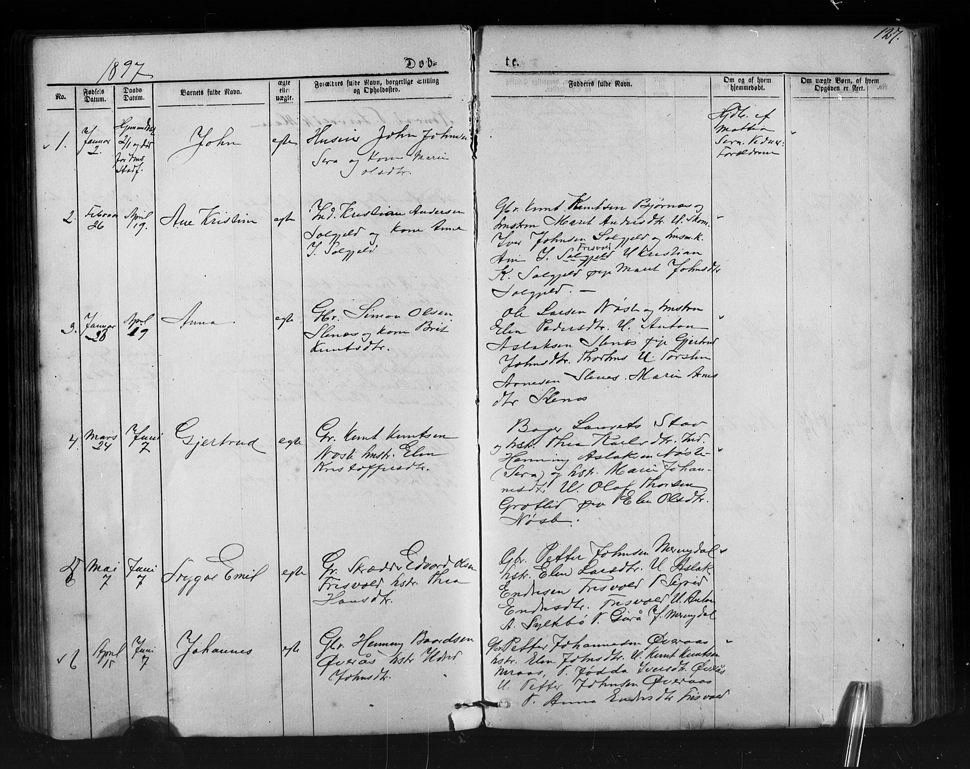 Ministerialprotokoller, klokkerbøker og fødselsregistre - Møre og Romsdal, AV/SAT-A-1454/552/L0638: Parish register (copy) no. 552C01, 1867-1902, p. 127