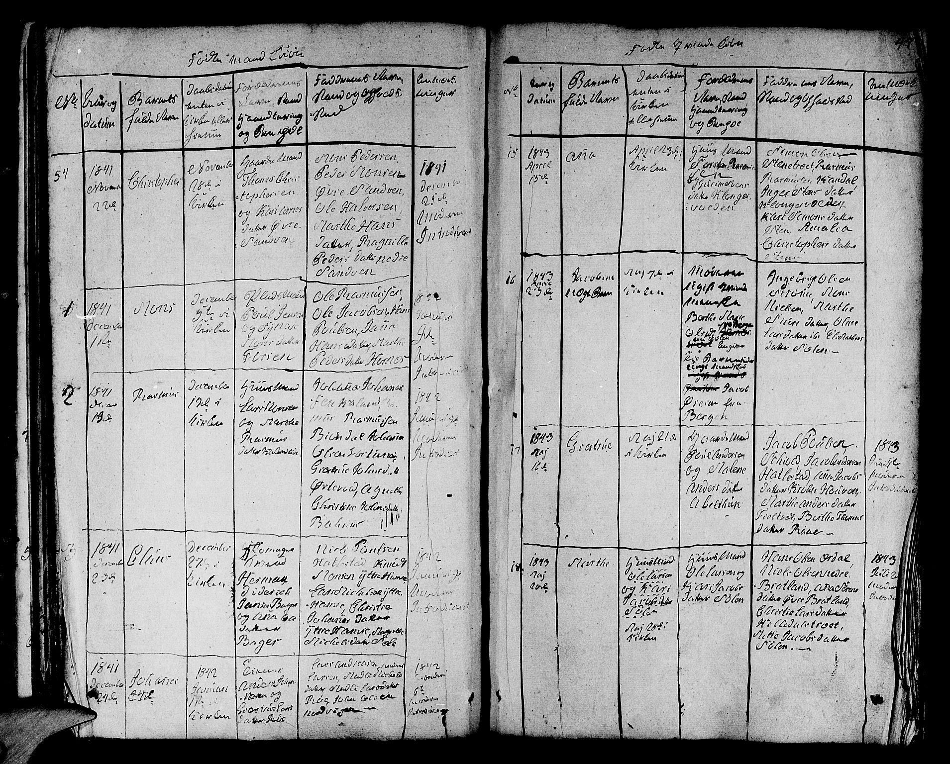 Fana Sokneprestembete, SAB/A-75101/H/Hab/Habb/L0001: Parish register (copy) no. B 1, 1837-1855, p. 47