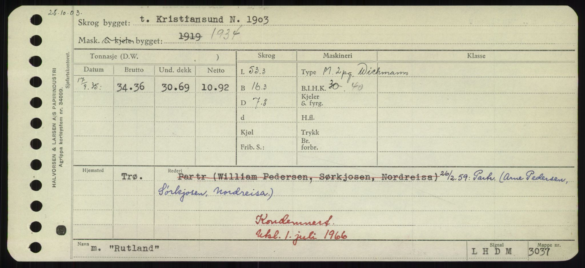 Sjøfartsdirektoratet med forløpere, Skipsmålingen, AV/RA-S-1627/H/Hd/L0031: Fartøy, Rju-Sam, p. 359