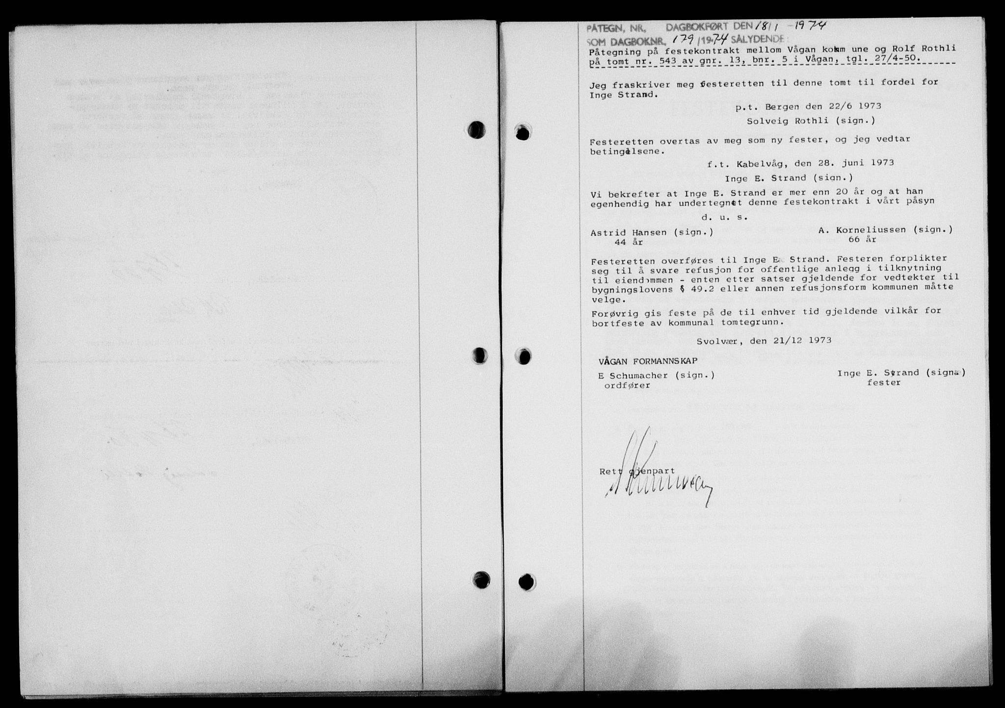 Lofoten sorenskriveri, SAT/A-0017/1/2/2C/L0023a: Mortgage book no. 23a, 1950-1950, Diary no: : 179/1950