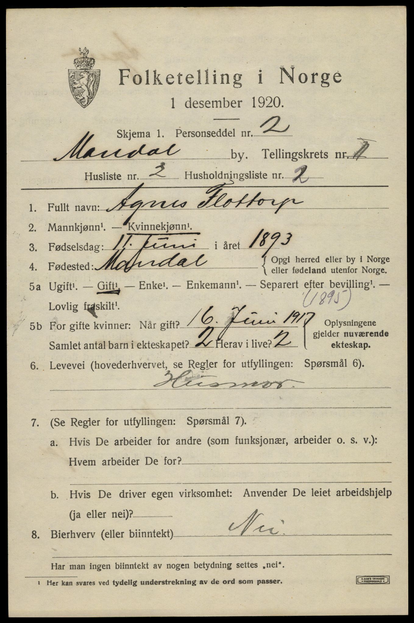 SAK, 1920 census for Mandal, 1920, p. 4763