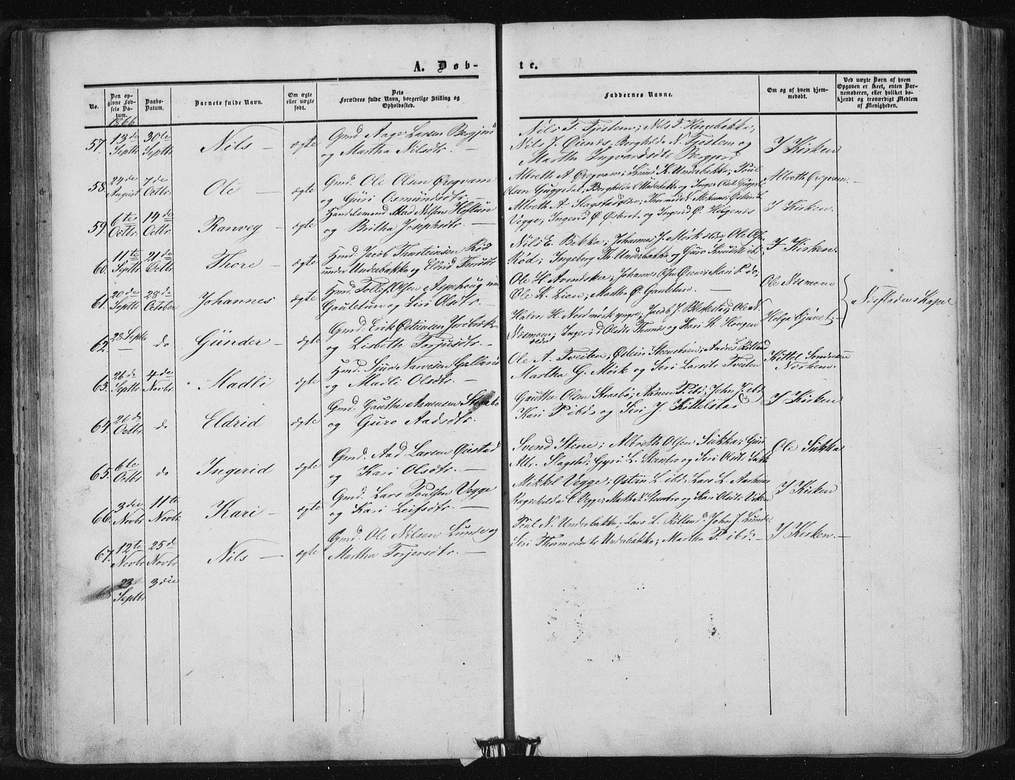 Suldal sokneprestkontor, AV/SAST-A-101845/01/IV/L0009: Parish register (official) no. A 9, 1854-1868