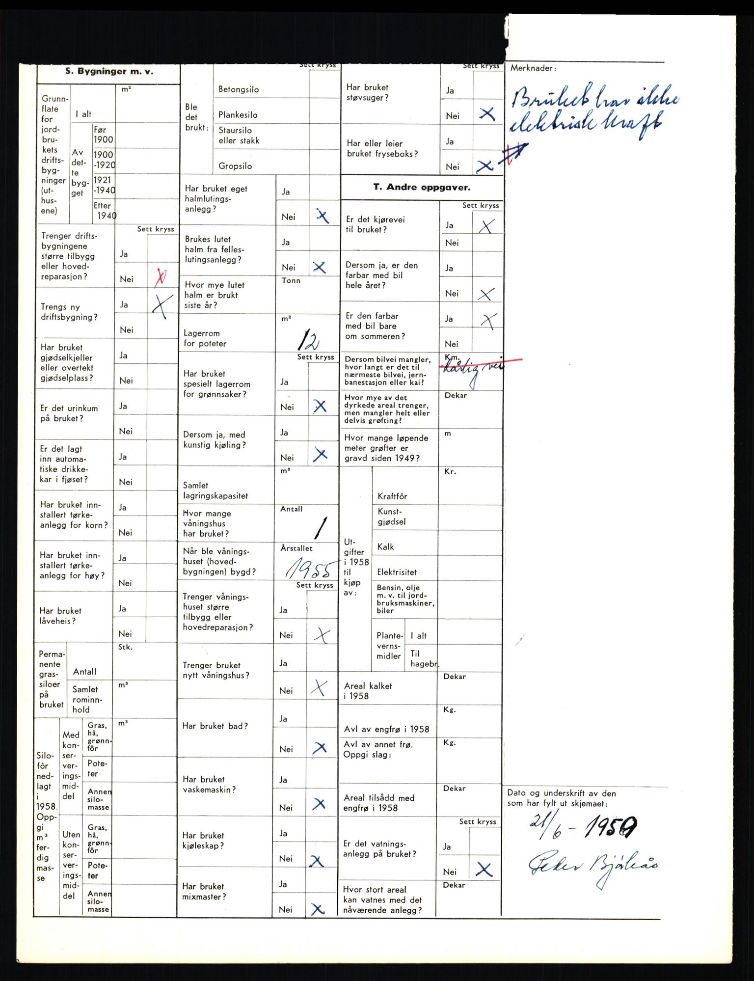 Statistisk sentralbyrå, Næringsøkonomiske emner, Jordbruk, skogbruk, jakt, fiske og fangst, AV/RA-S-2234/G/Gd/L0656: Troms: 1924 Målselv (kl. 0-3) og 1925 Sørreisa, 1959, p. 1376