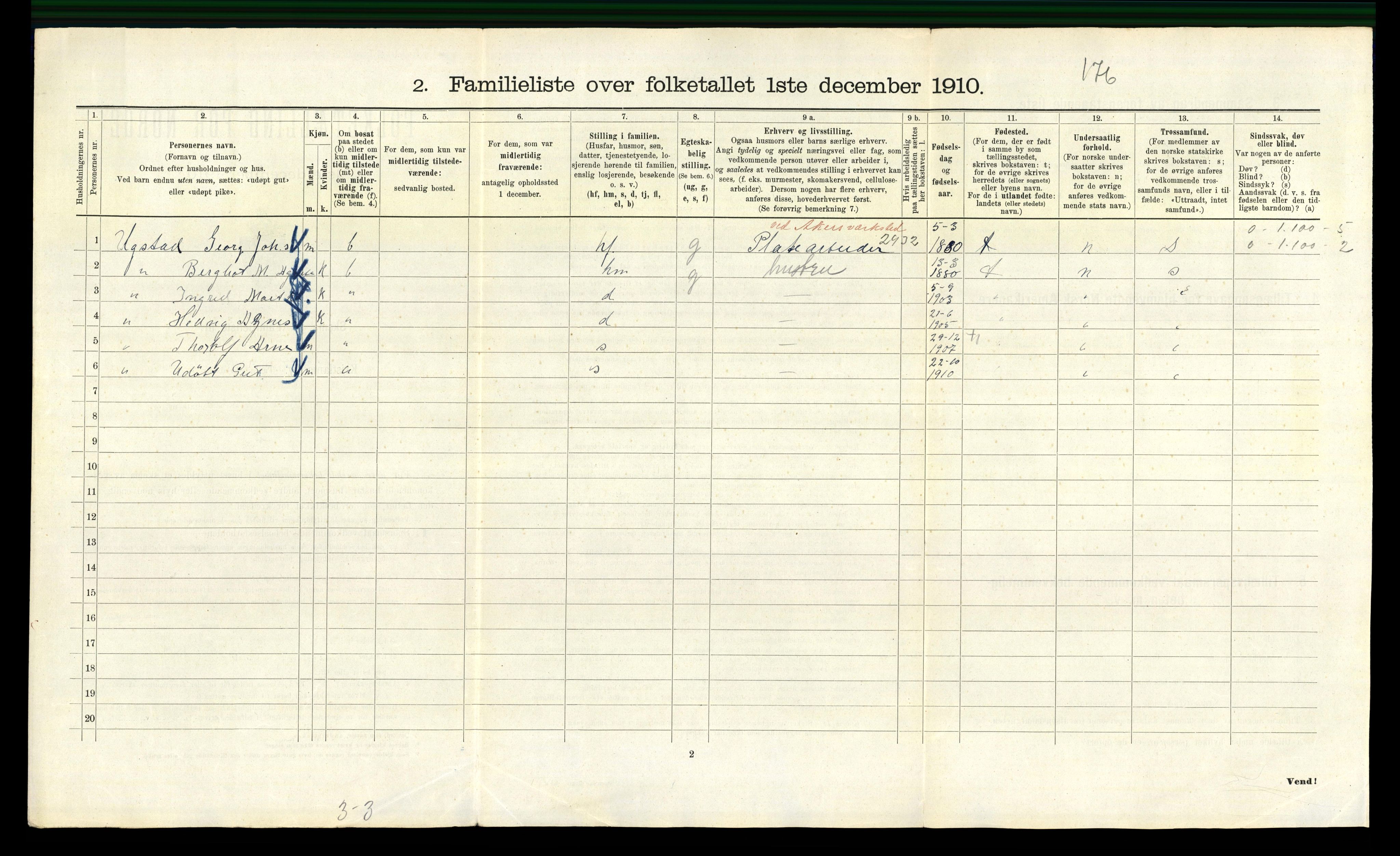 RA, 1910 census for Kristiania, 1910, p. 13856