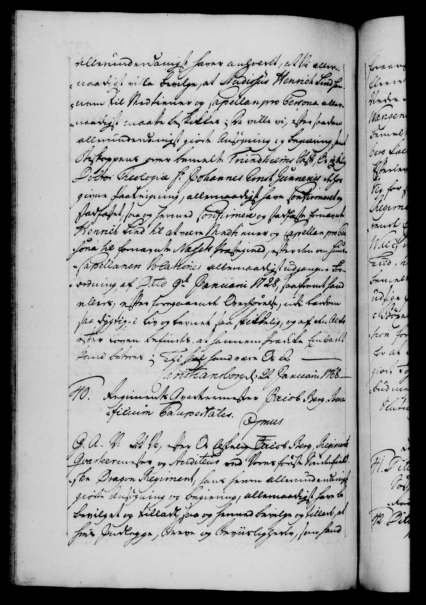 Danske Kanselli 1572-1799, AV/RA-EA-3023/F/Fc/Fca/Fcaa/L0043: Norske registre, 1766-1768, p. 537b