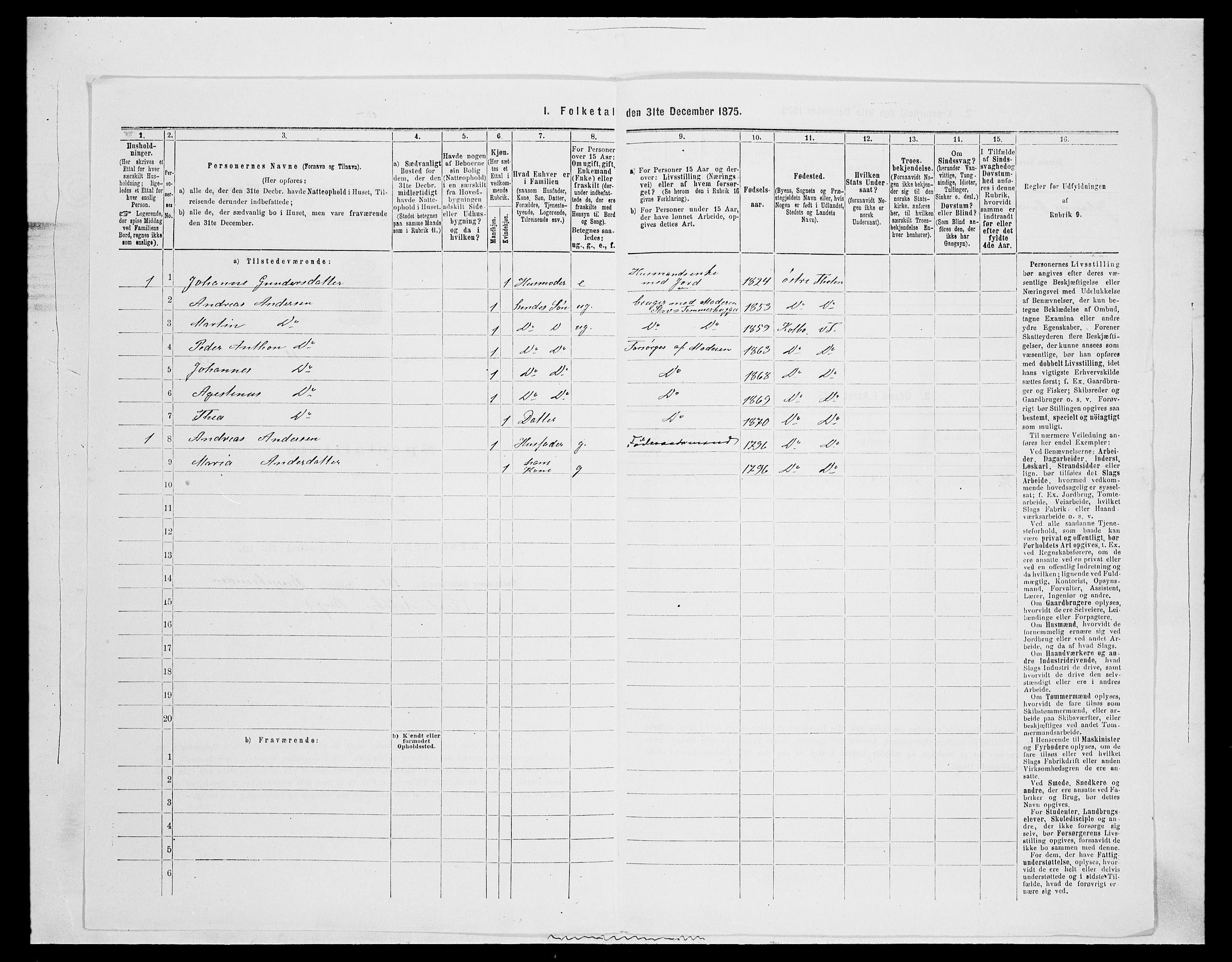 SAH, 1875 census for 0529P Vestre Toten, 1875, p. 2198