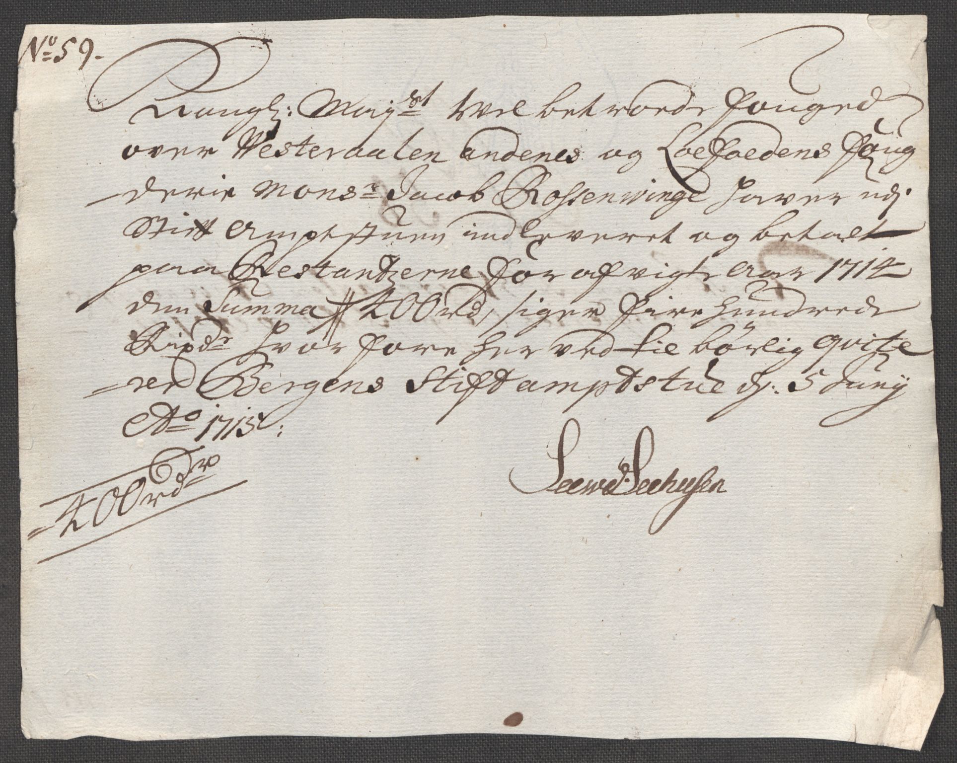 Rentekammeret inntil 1814, Reviderte regnskaper, Fogderegnskap, AV/RA-EA-4092/R67/L4681: Fogderegnskap Vesterålen, Andenes og Lofoten, 1715, p. 257