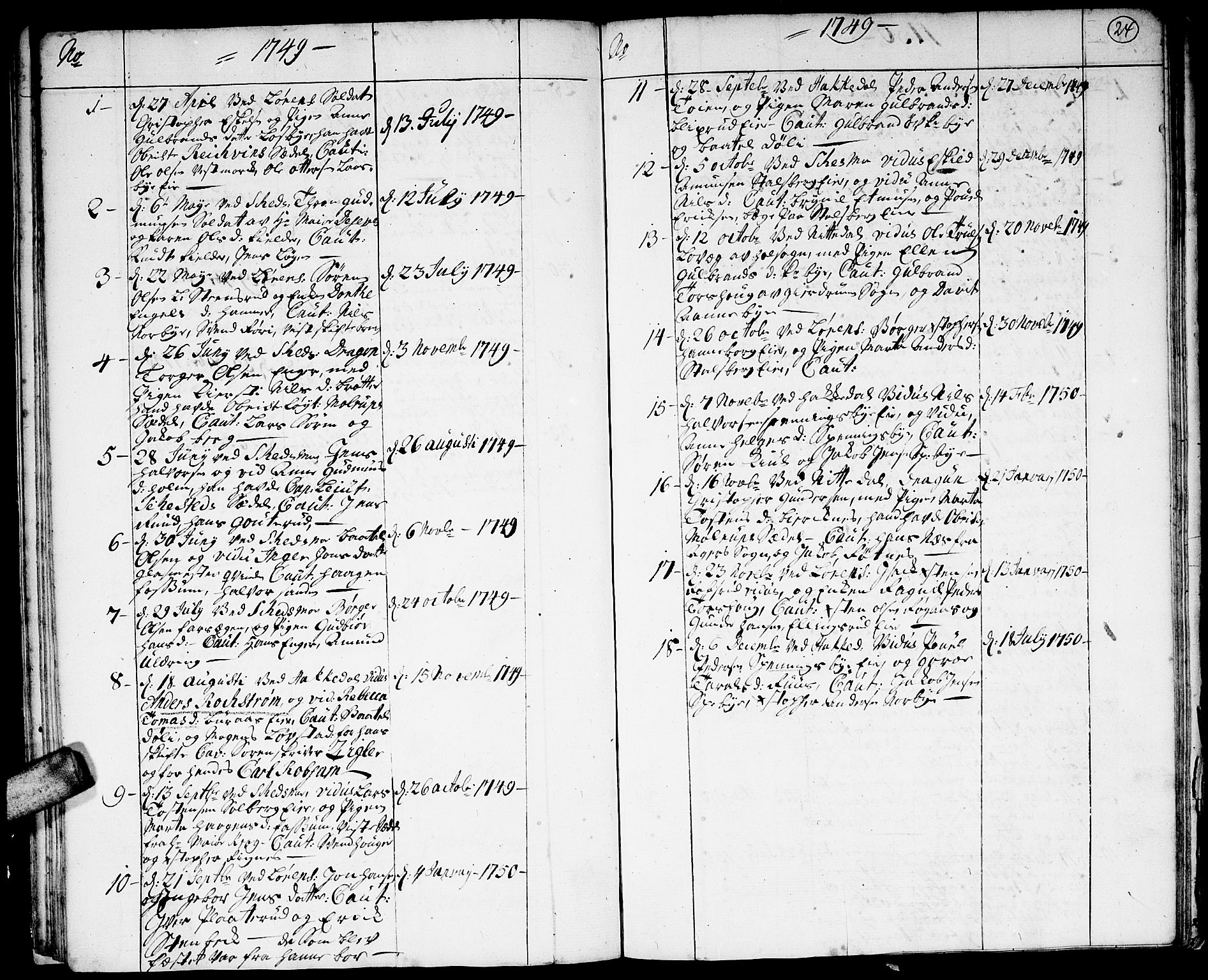 Skedsmo prestekontor Kirkebøker, SAO/A-10033a/F/Fa/L0004: Parish register (official) no. I 4, 1737-1768, p. 24