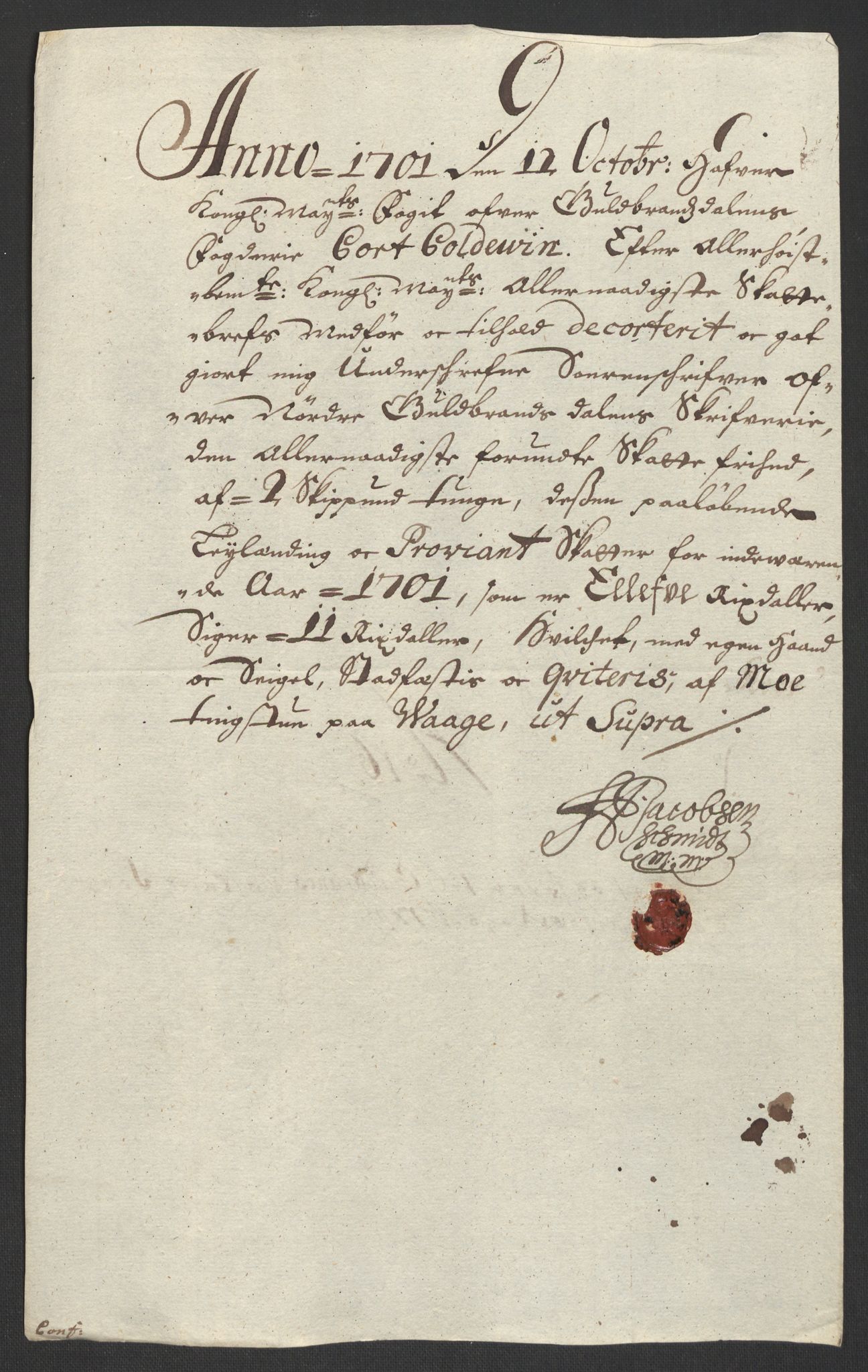 Rentekammeret inntil 1814, Reviderte regnskaper, Fogderegnskap, RA/EA-4092/R17/L1174: Fogderegnskap Gudbrandsdal, 1701, p. 144