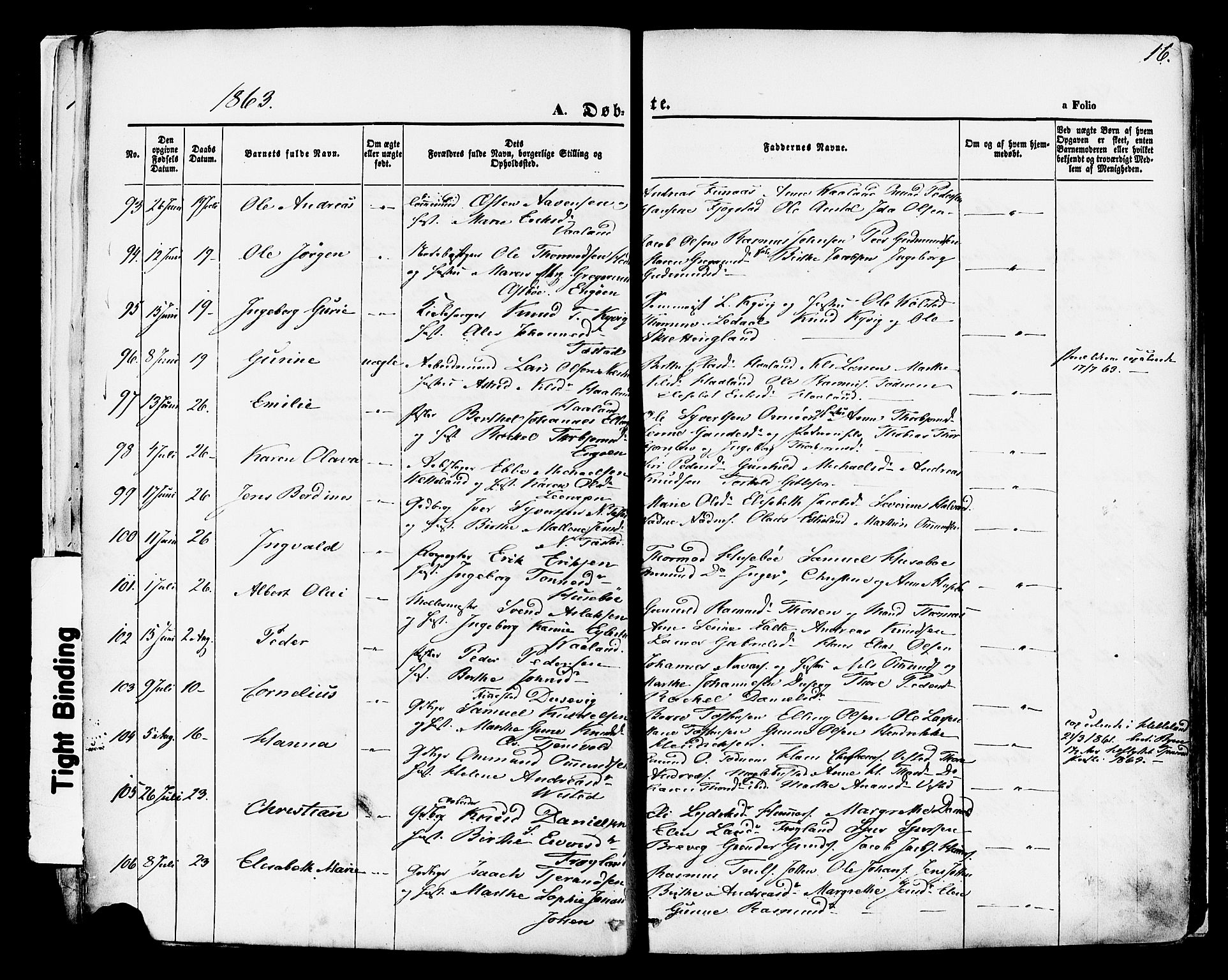 Hetland sokneprestkontor, AV/SAST-A-101826/30/30BA/L0003: Parish register (official) no. A 3, 1862-1876, p. 16