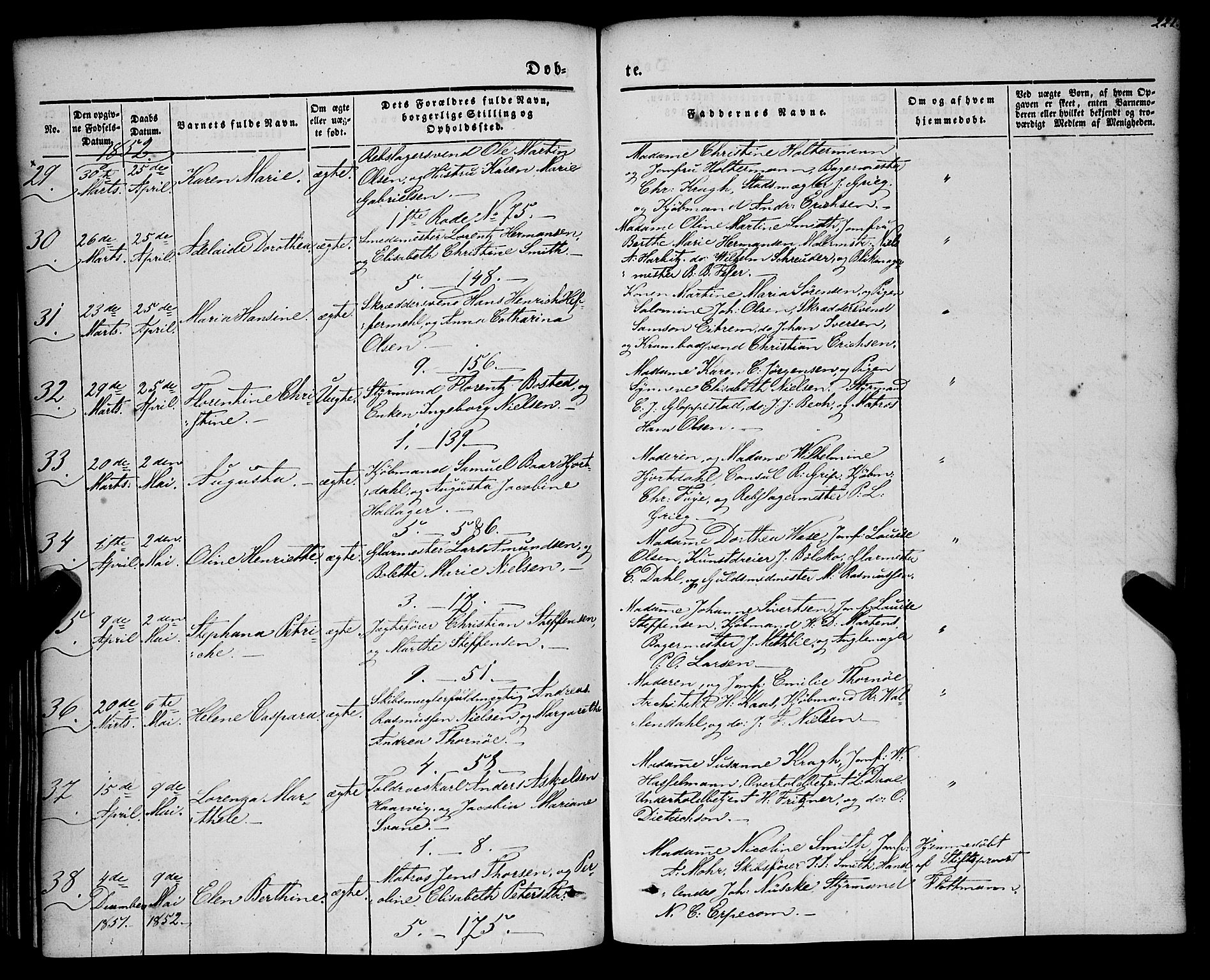 Nykirken Sokneprestembete, SAB/A-77101/H/Haa/L0014: Parish register (official) no. B 1, 1844-1858, p. 221