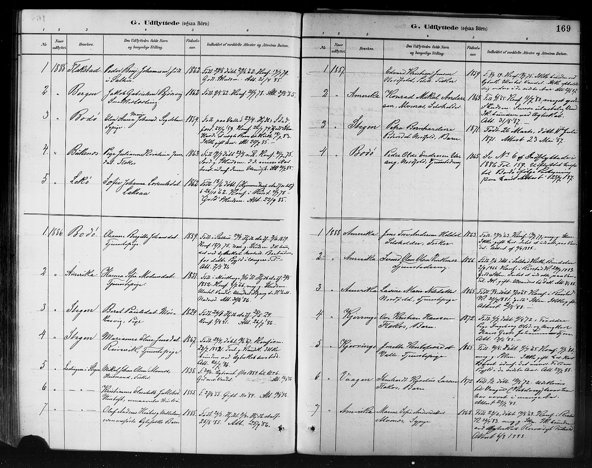 Ministerialprotokoller, klokkerbøker og fødselsregistre - Nordland, AV/SAT-A-1459/858/L0831: Parish register (official) no. 858A01, 1884-1902, p. 169