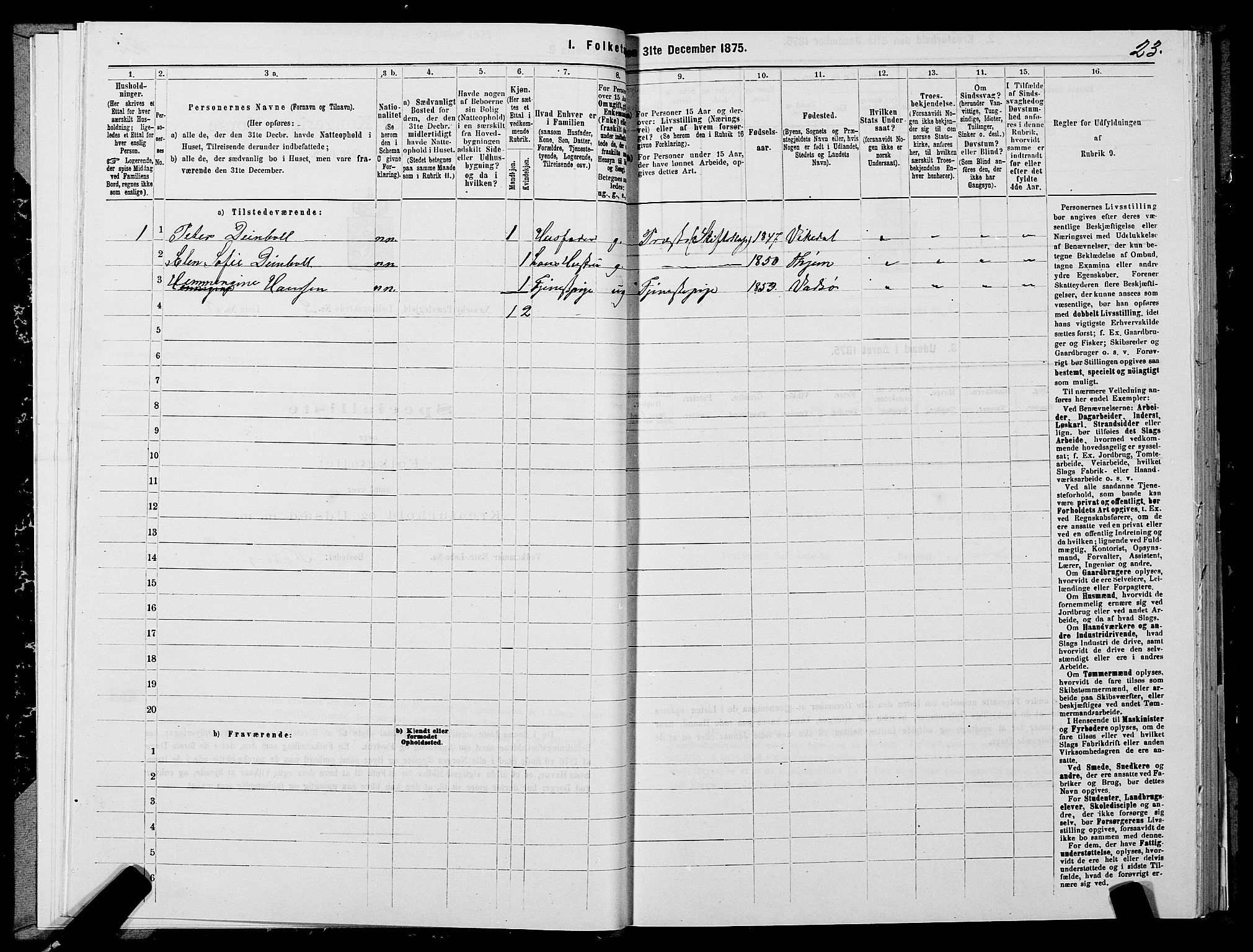 SATØ, 1875 census for 2027P Nesseby, 1875, p. 2023