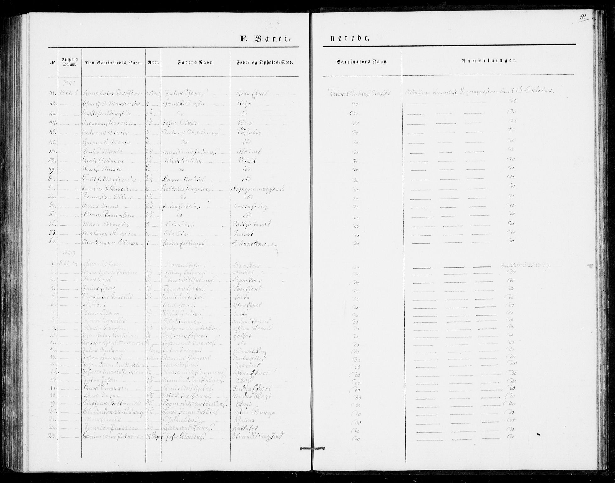 Ministerialprotokoller, klokkerbøker og fødselsregistre - Møre og Romsdal, SAT/A-1454/524/L0353: Parish register (official) no. 524A05, 1848-1856, p. 111