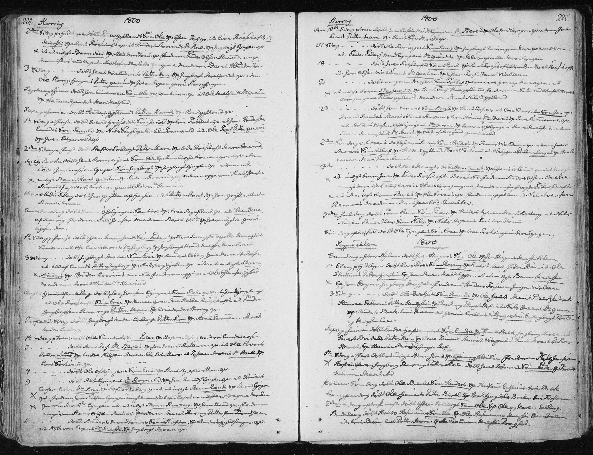 Ministerialprotokoller, klokkerbøker og fødselsregistre - Sør-Trøndelag, SAT/A-1456/687/L0992: Parish register (official) no. 687A03 /1, 1788-1815, p. 224-225