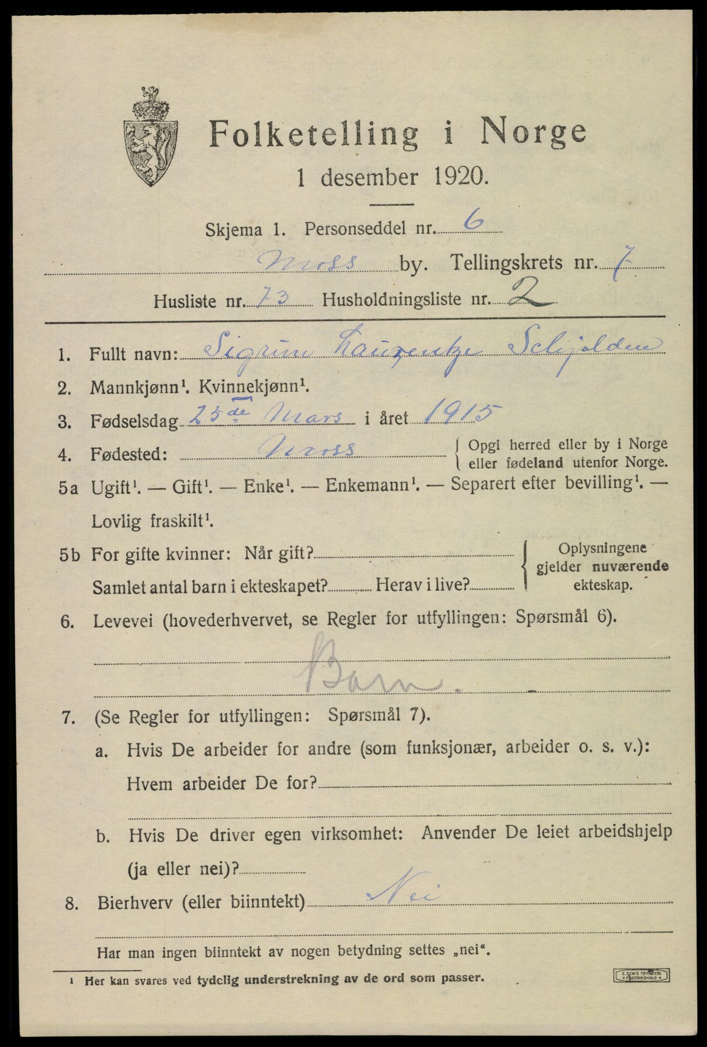 SAO, 1920 census for Moss, 1920, p. 21043