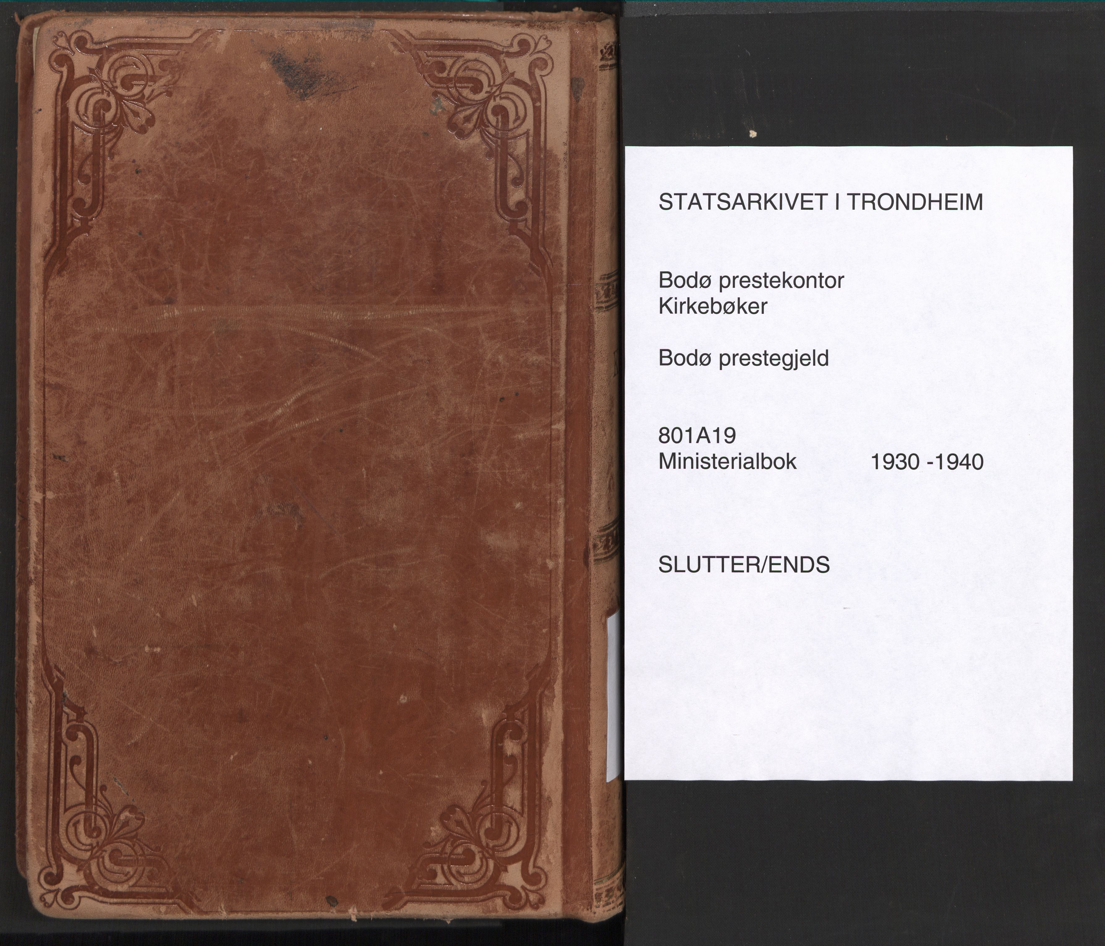 Ministerialprotokoller, klokkerbøker og fødselsregistre - Nordland, AV/SAT-A-1459/801/L0019: Parish register (official) no. 801A19, 1930-1940