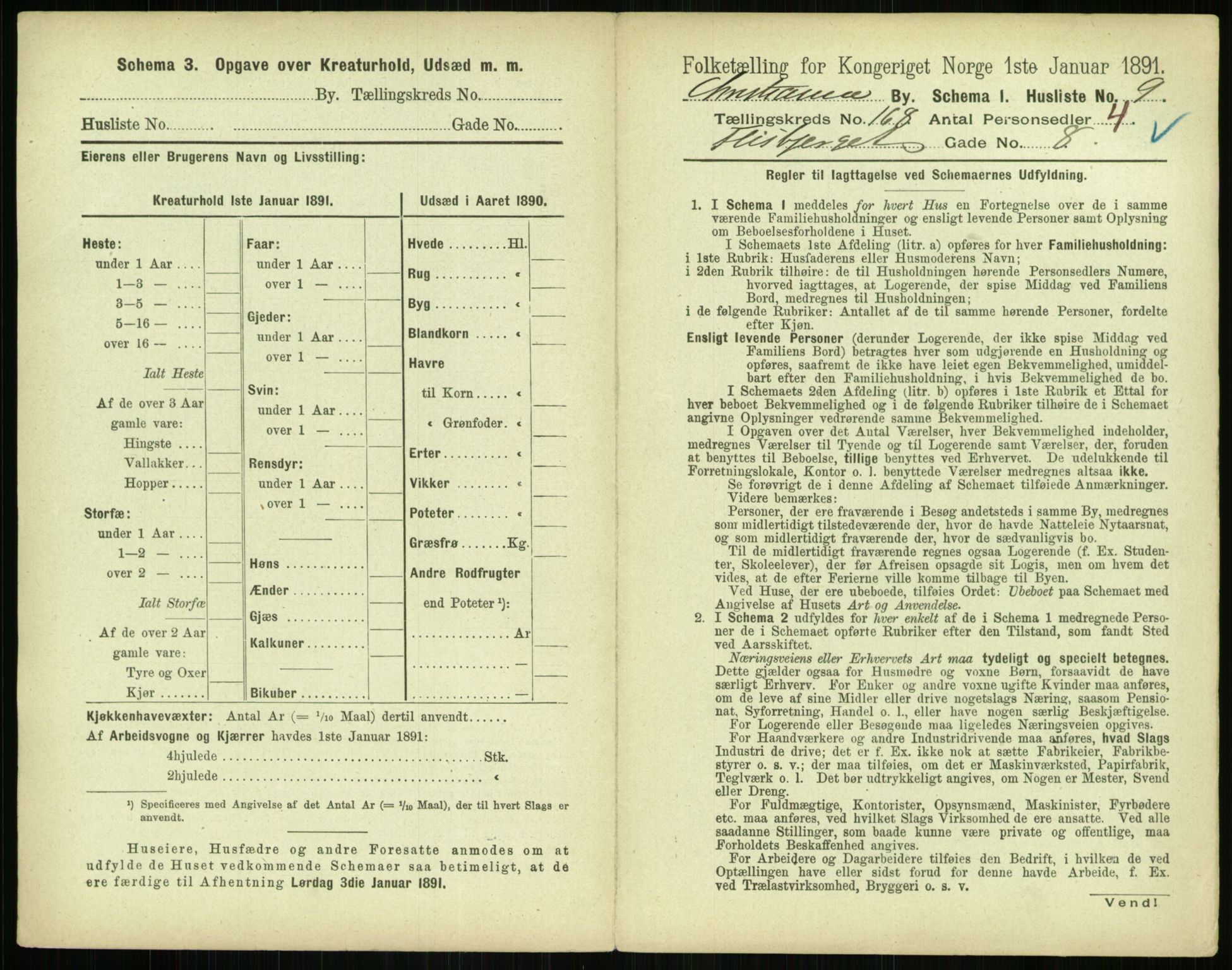 RA, 1891 census for 0301 Kristiania, 1891, p. 98064