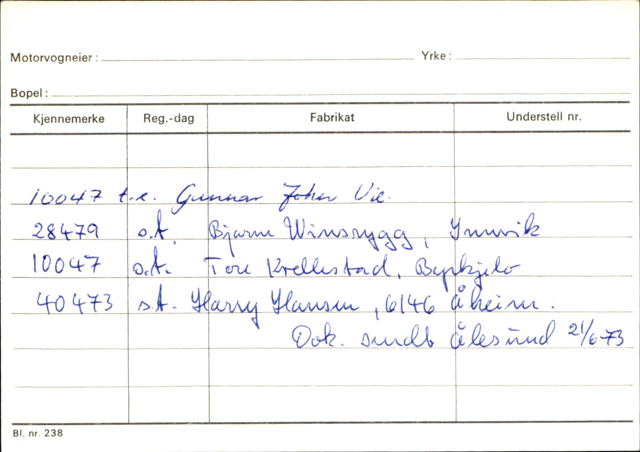 Statens vegvesen, Sogn og Fjordane vegkontor, SAB/A-5301/4/F/L0131: Eigarregister Høyanger P-Å. Stryn S-Å, 1945-1975, p. 1865